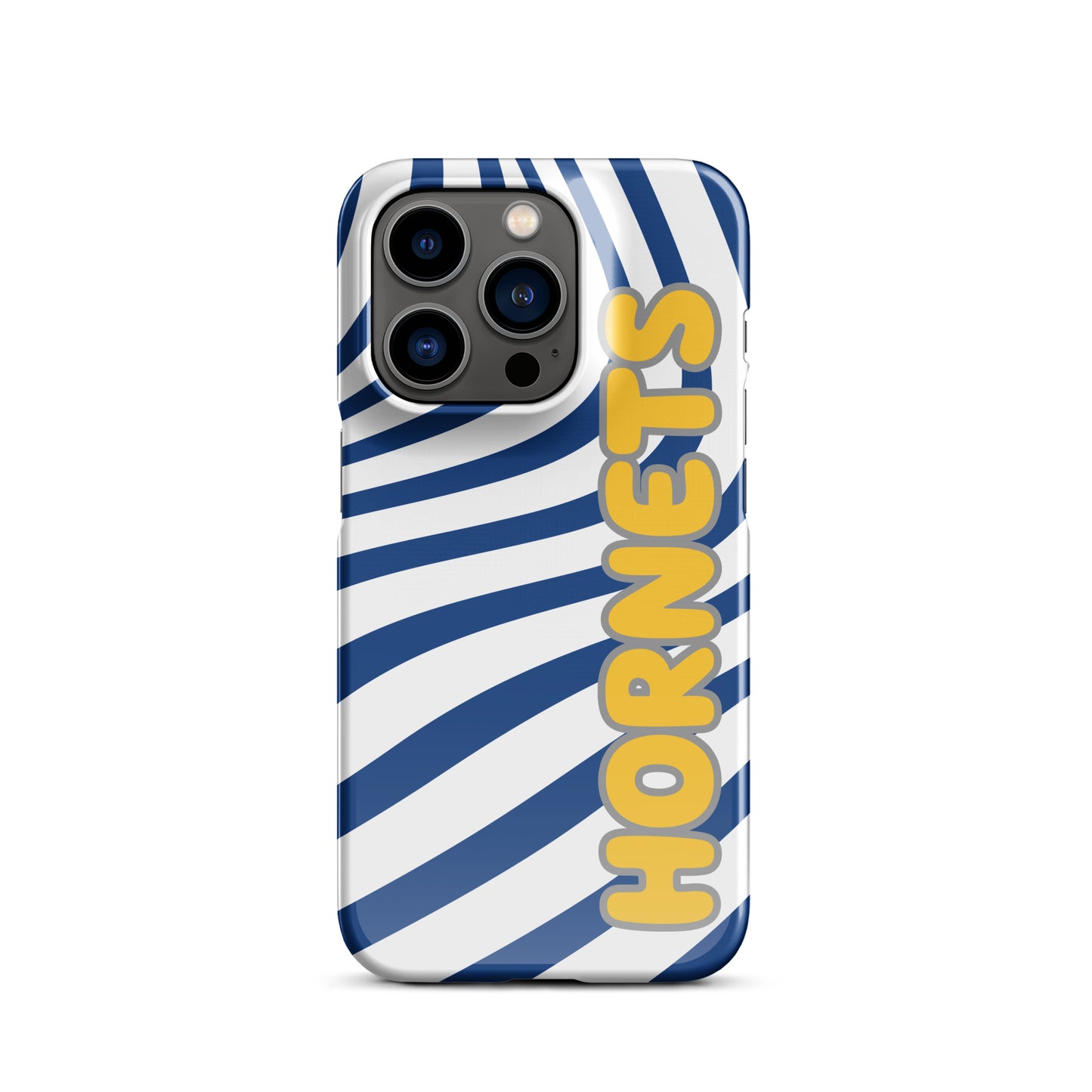 Blue and Gold Swirl Hornets snap iPhone case