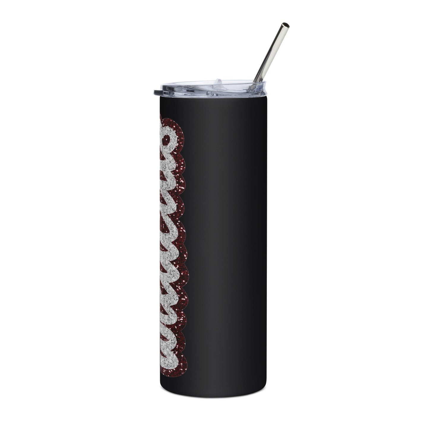 Black maroon wildcat Stainless steel tumbler