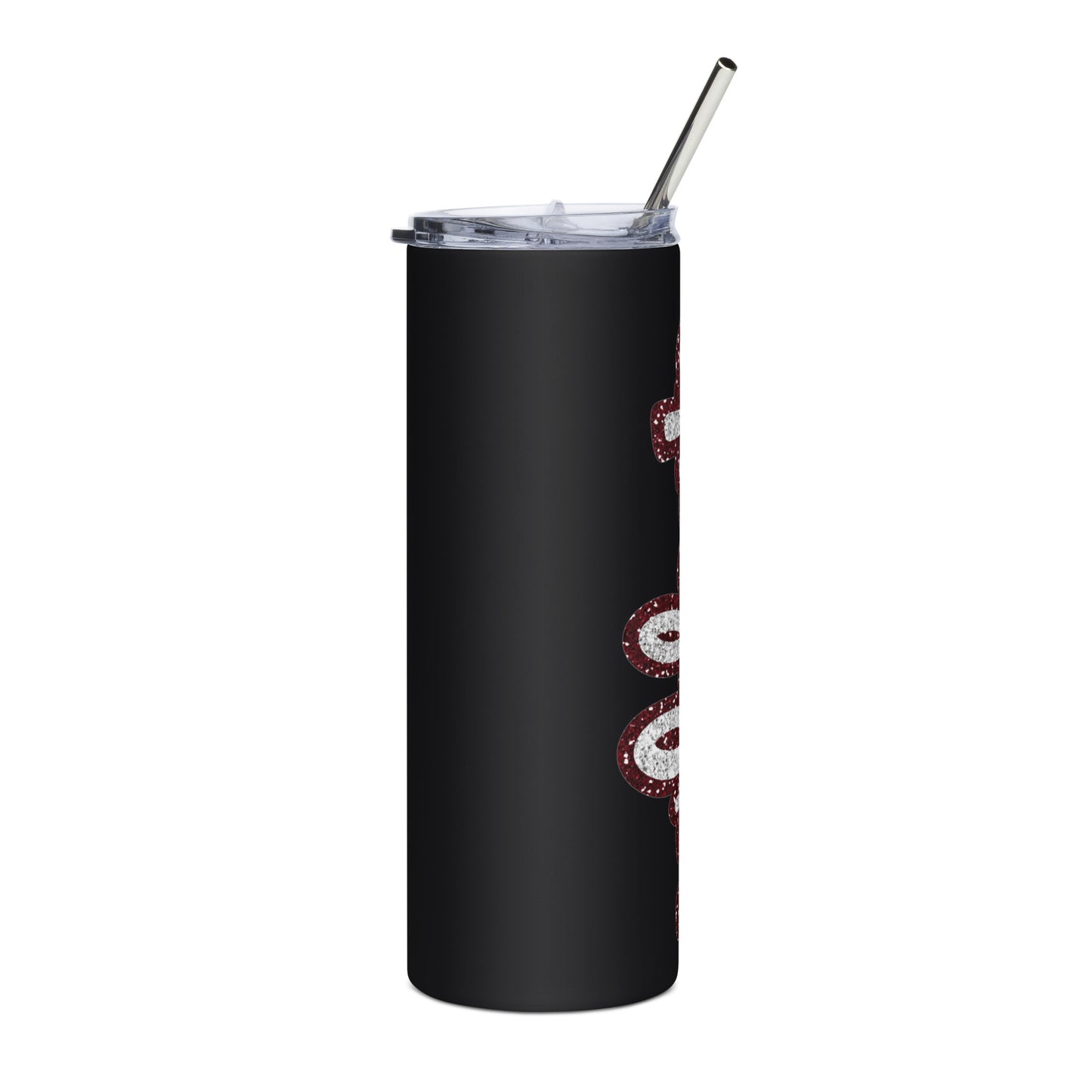 Black maroon wildcat Stainless steel tumbler