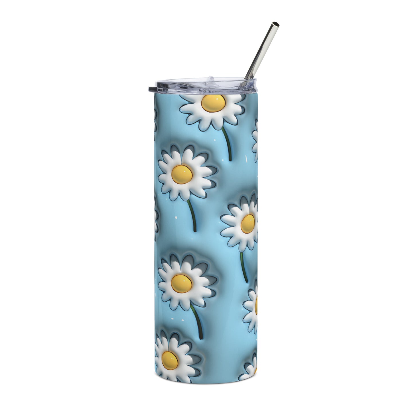 Blue Daisy Stainless steel tumbler
