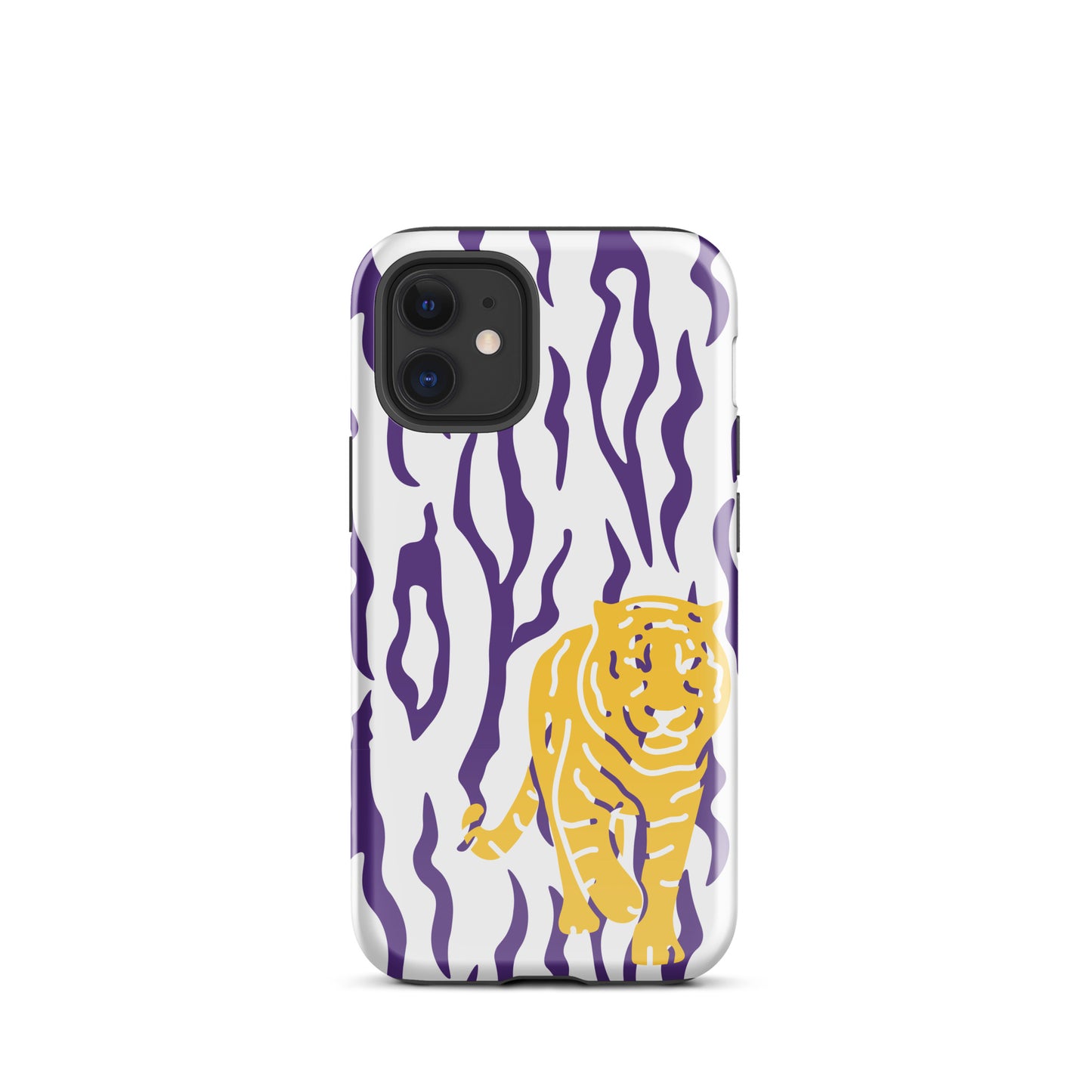Gold Tiger Purple Stripe tough iPhone case
