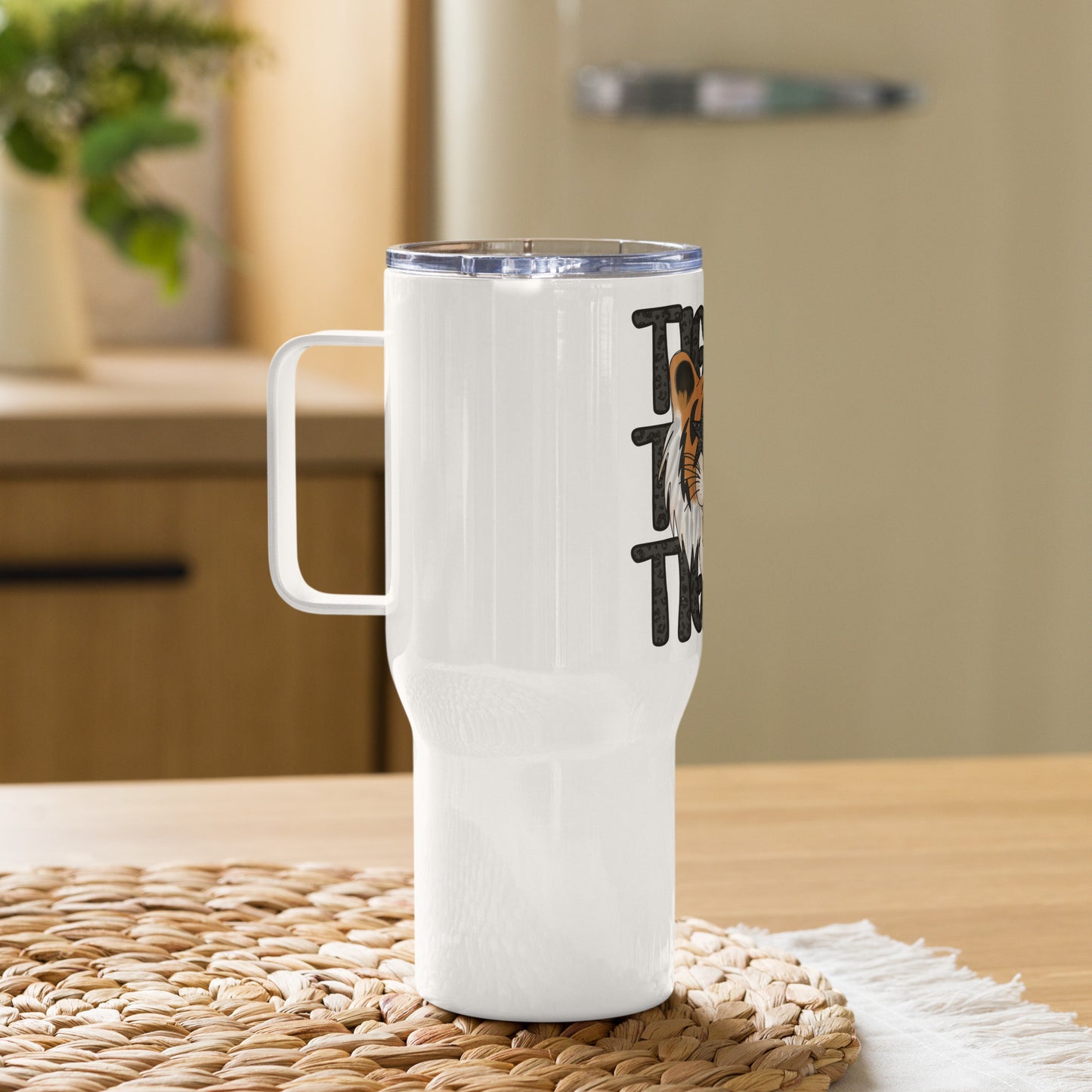 Tigers Black Leopard Travel mug with a handle