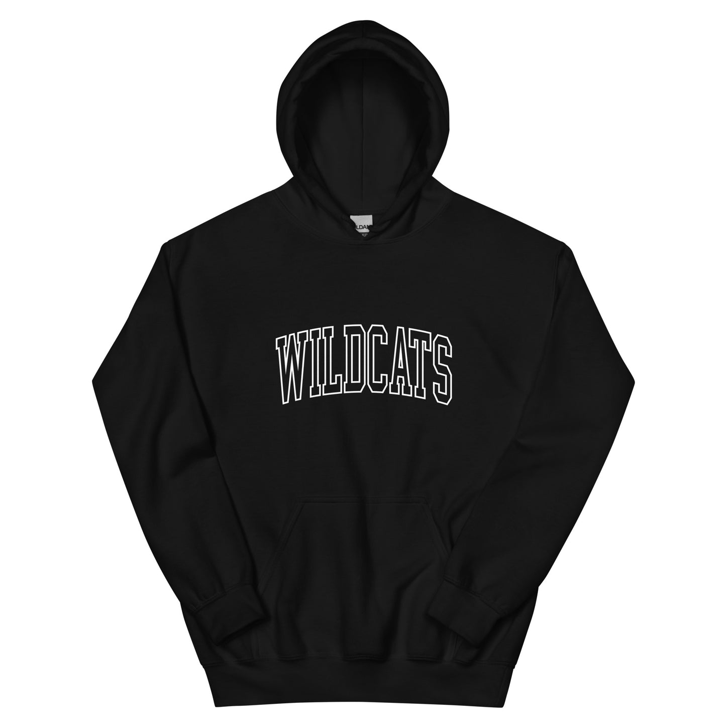 Wildcats Large Font White Unisex Hoodie