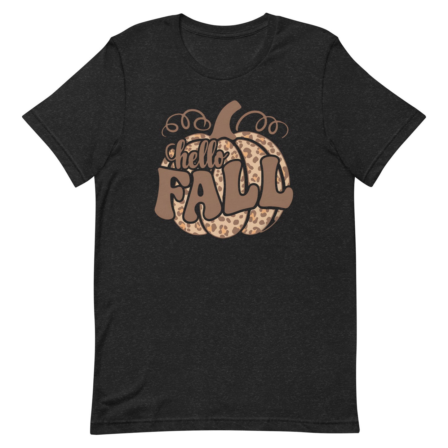 Hello Fall Leopard Pumpkin Unisex t-shirt