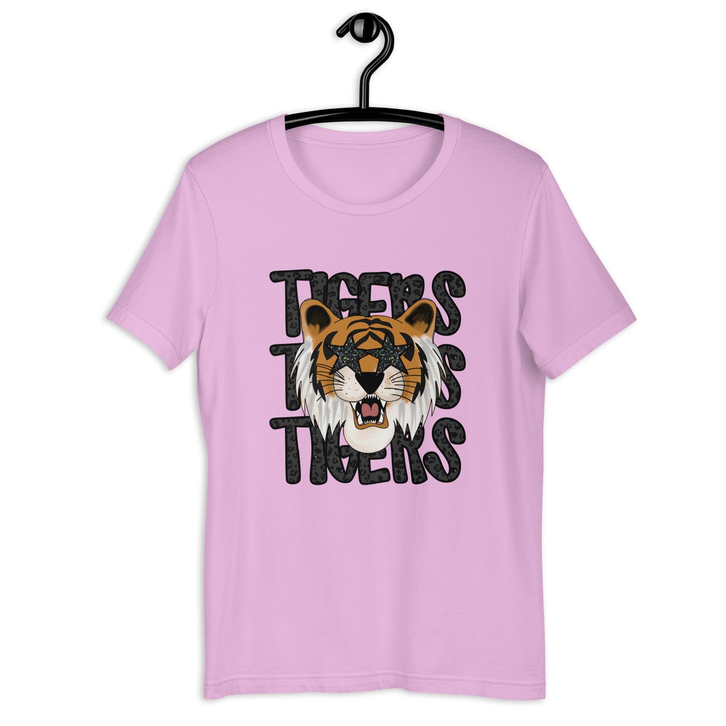 Tiger Face Faux Glitter Unisex t-shirt