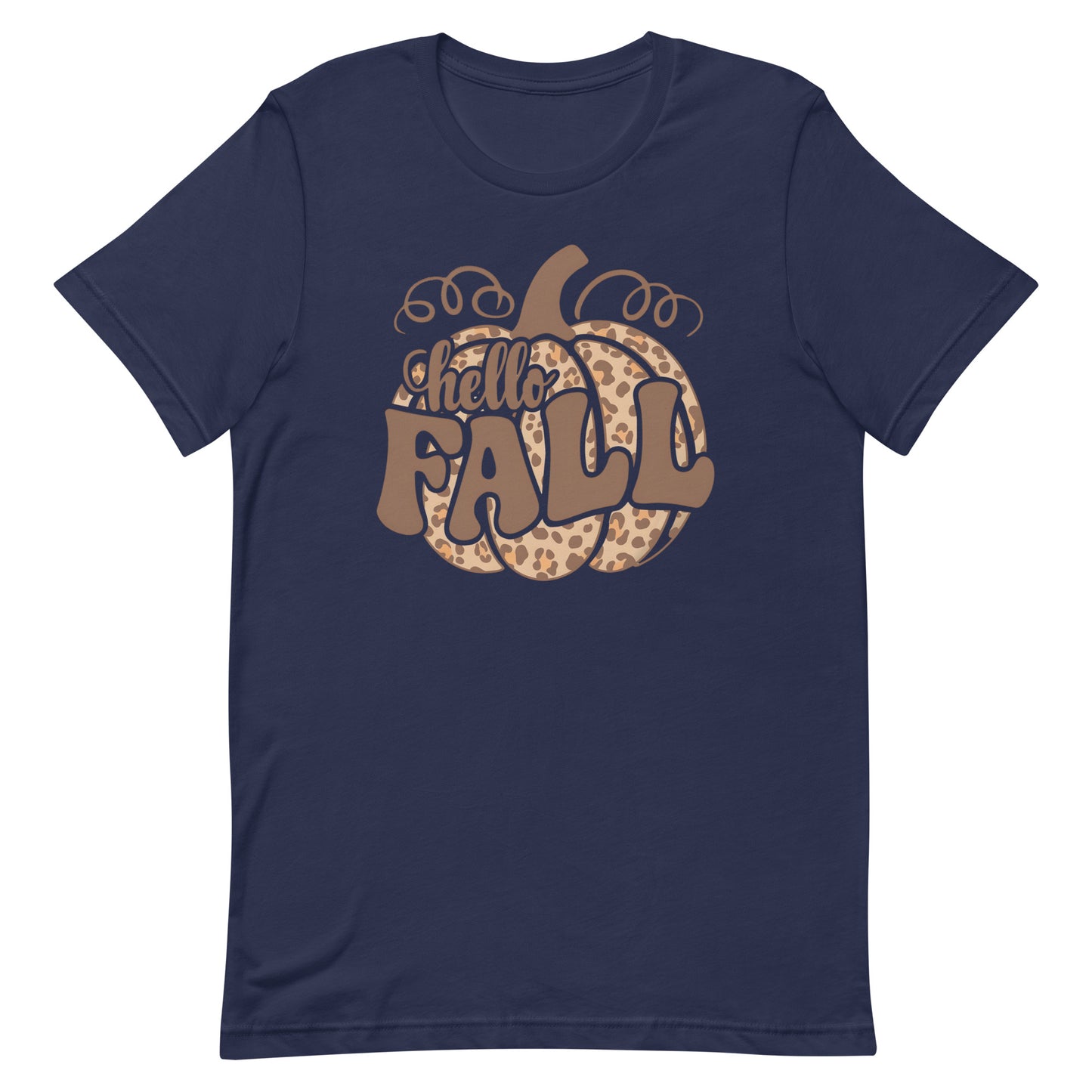 Hello Fall Leopard Pumpkin Unisex t-shirt