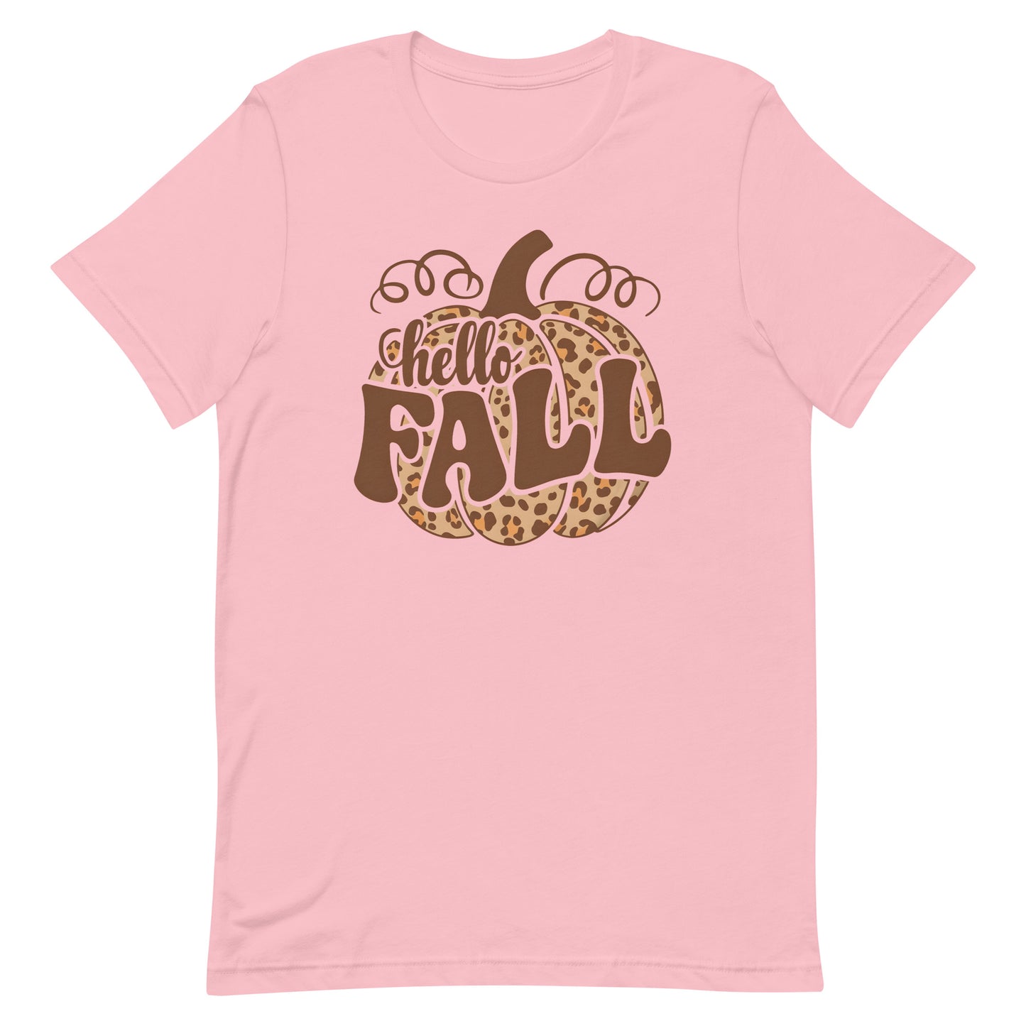 Hello Fall Leopard Pumpkin Unisex t-shirt