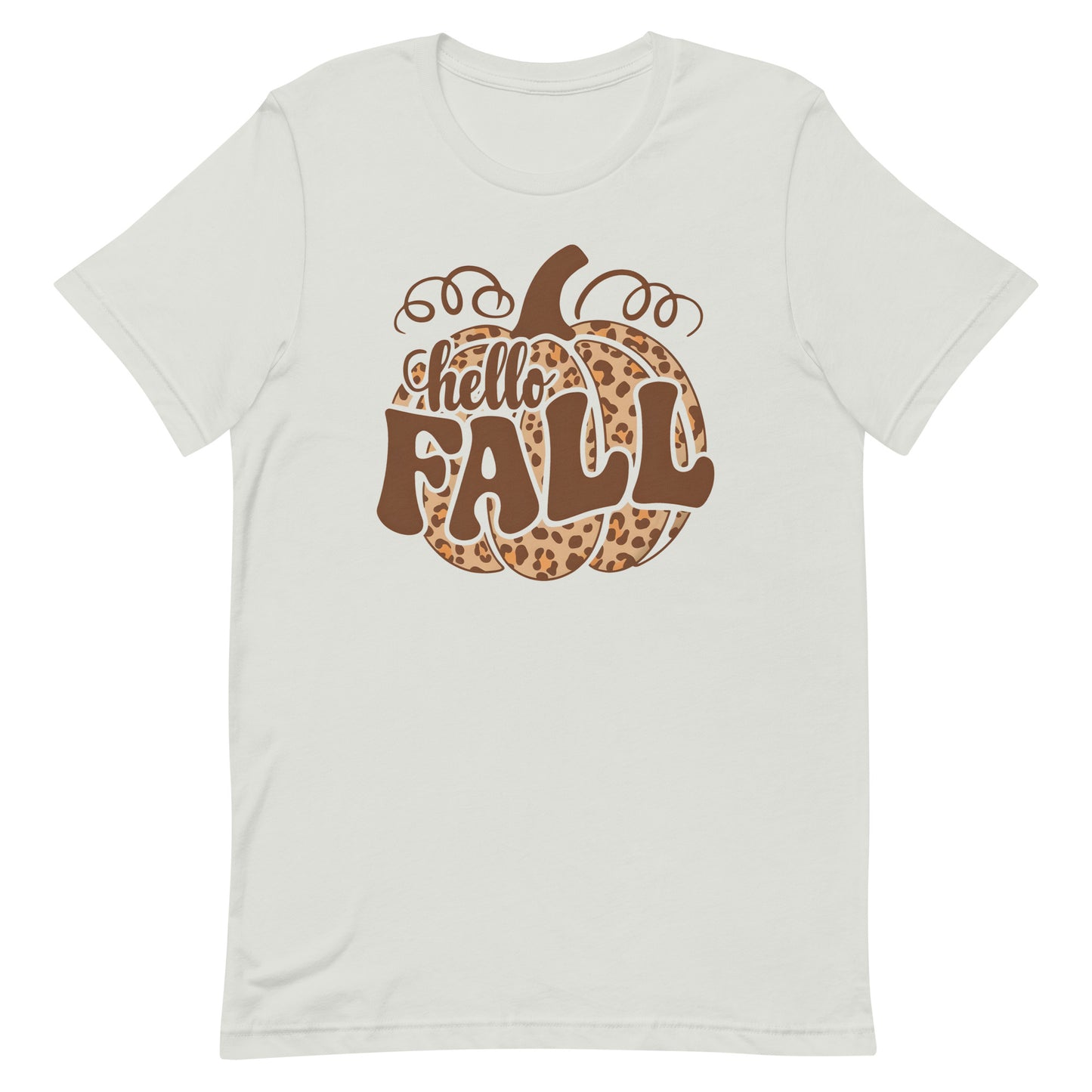 Hello Fall Leopard Pumpkin Unisex t-shirt