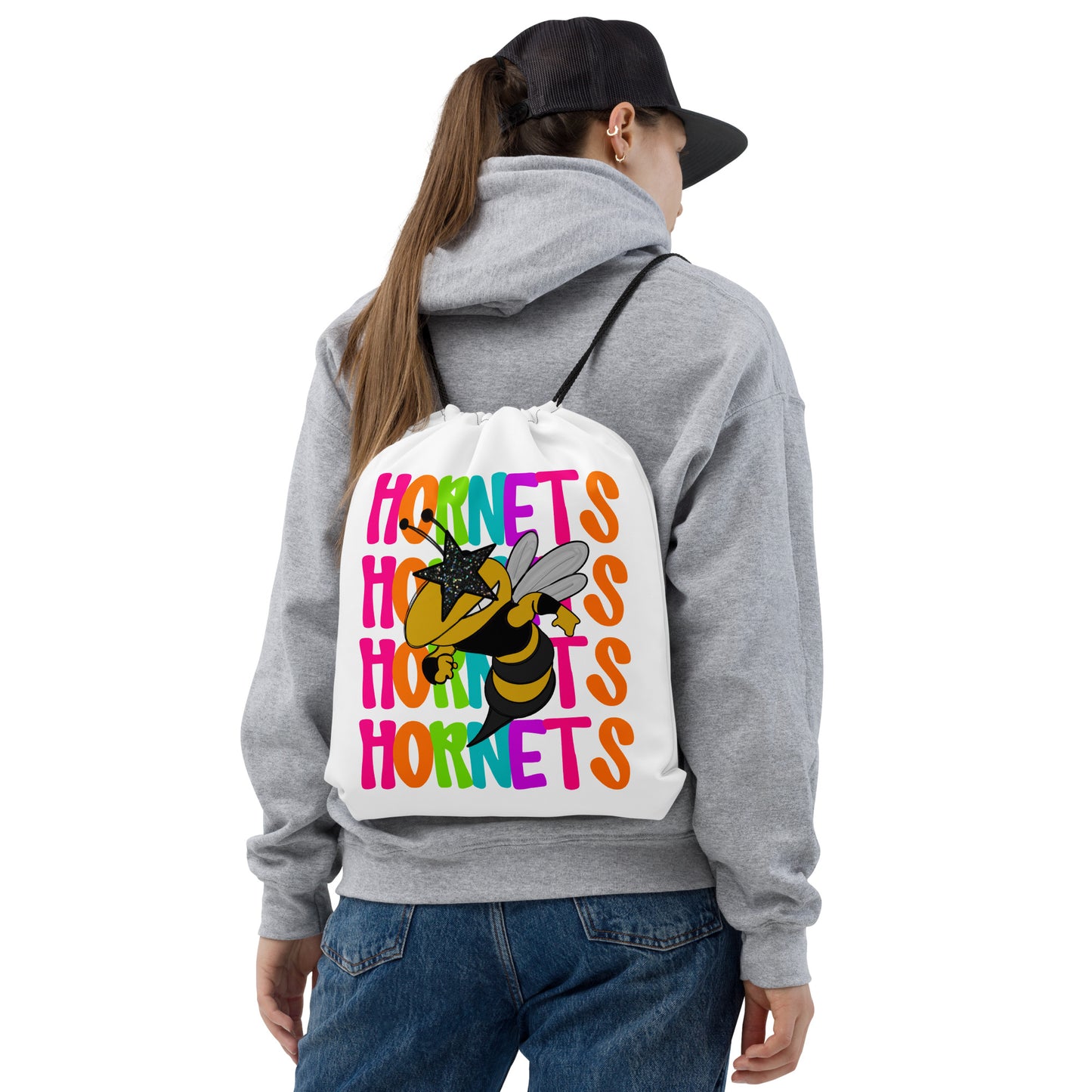 Neon Hornets Drawstring bag