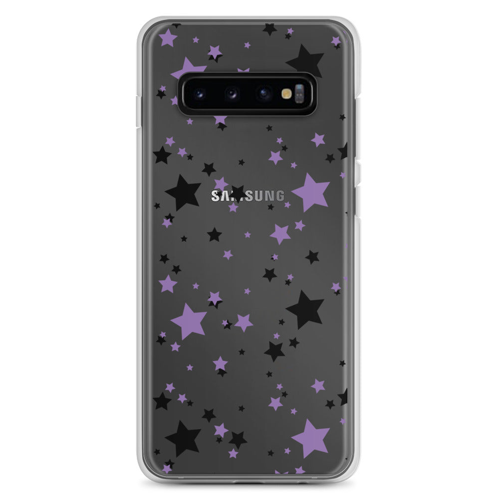 Black and Purple Stars Clear Case for Samsung®