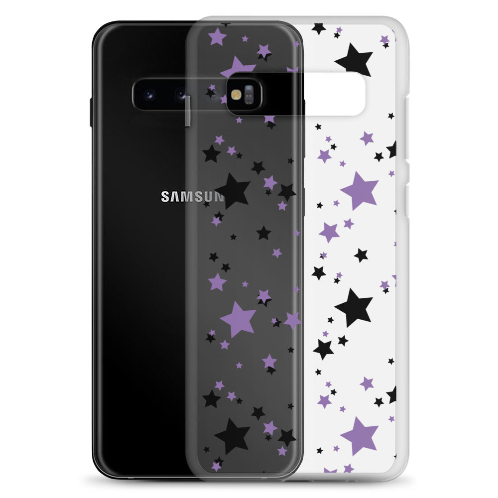 Black and Purple Stars Clear Case for Samsung®