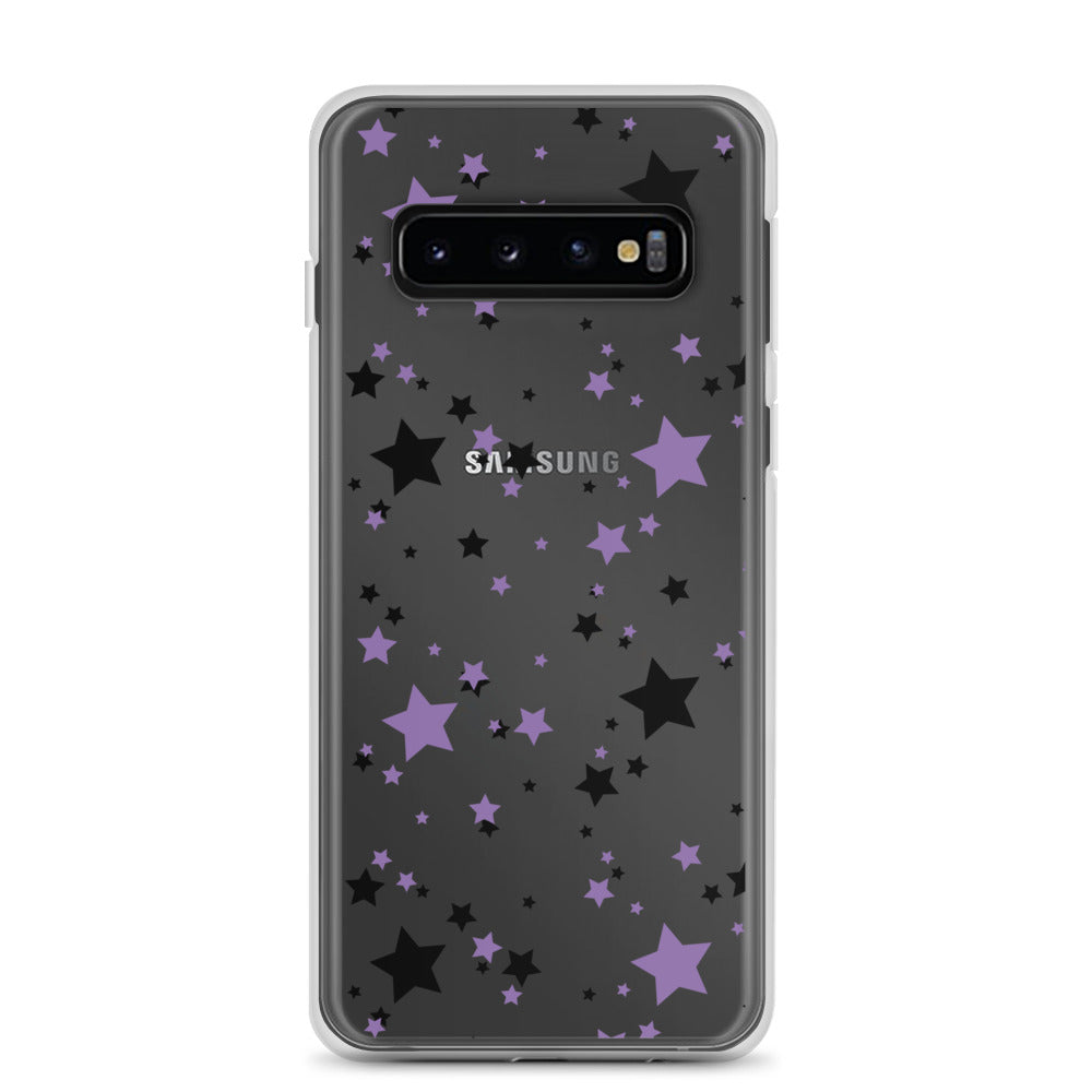 Black and Purple Stars Clear Case for Samsung®