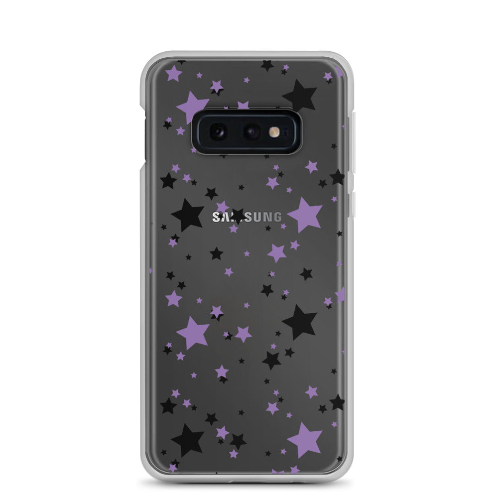 Black and Purple Stars Clear Case for Samsung®