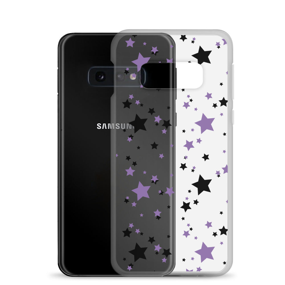 Black and Purple Stars Clear Case for Samsung®