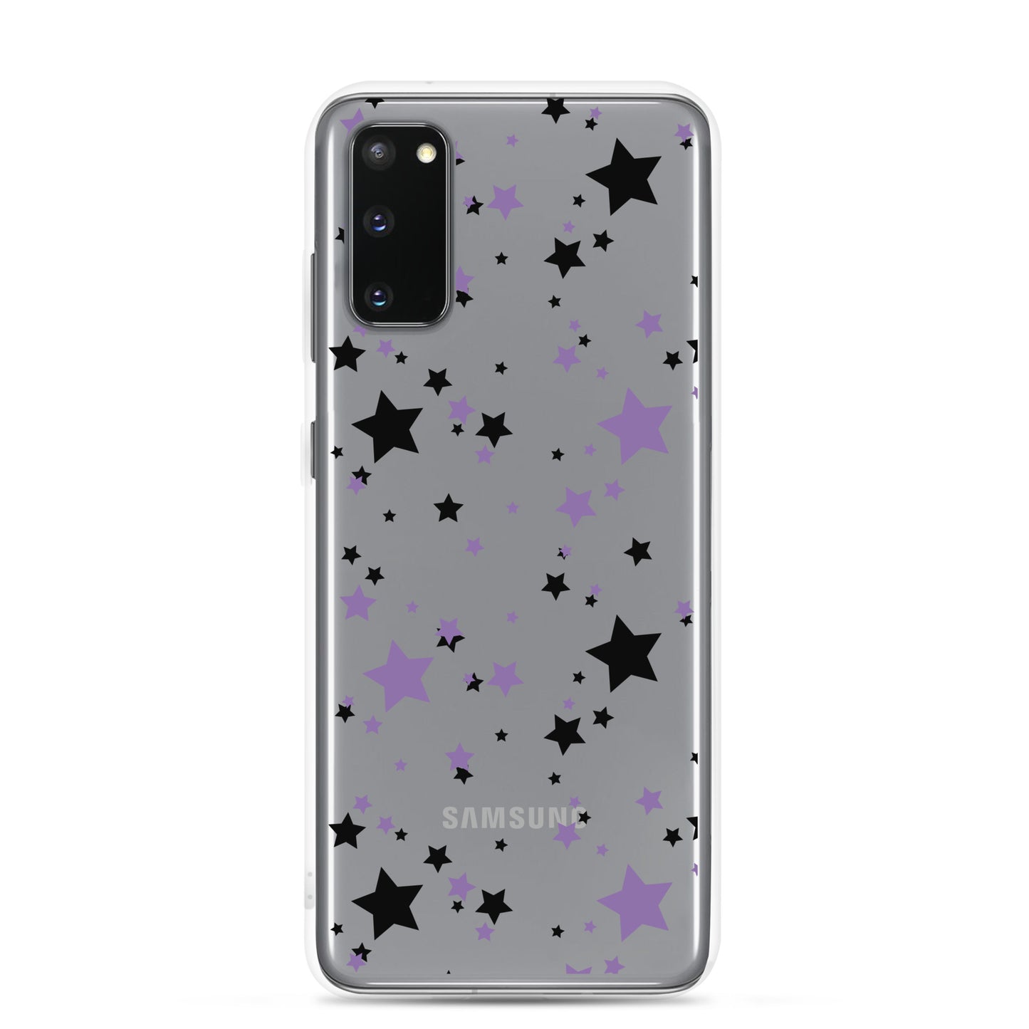 Black and Purple Stars Clear Case for Samsung®