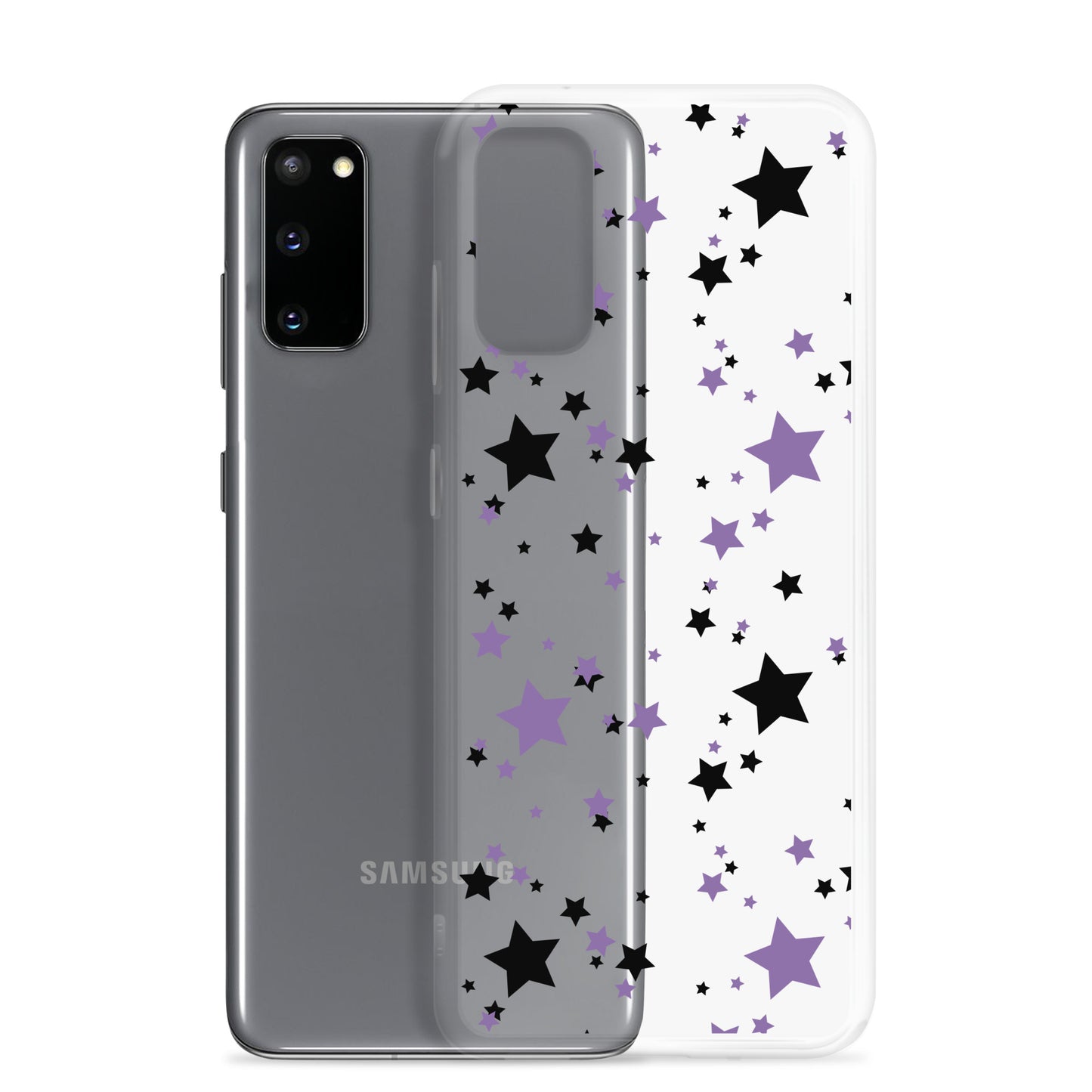 Black and Purple Stars Clear Case for Samsung®