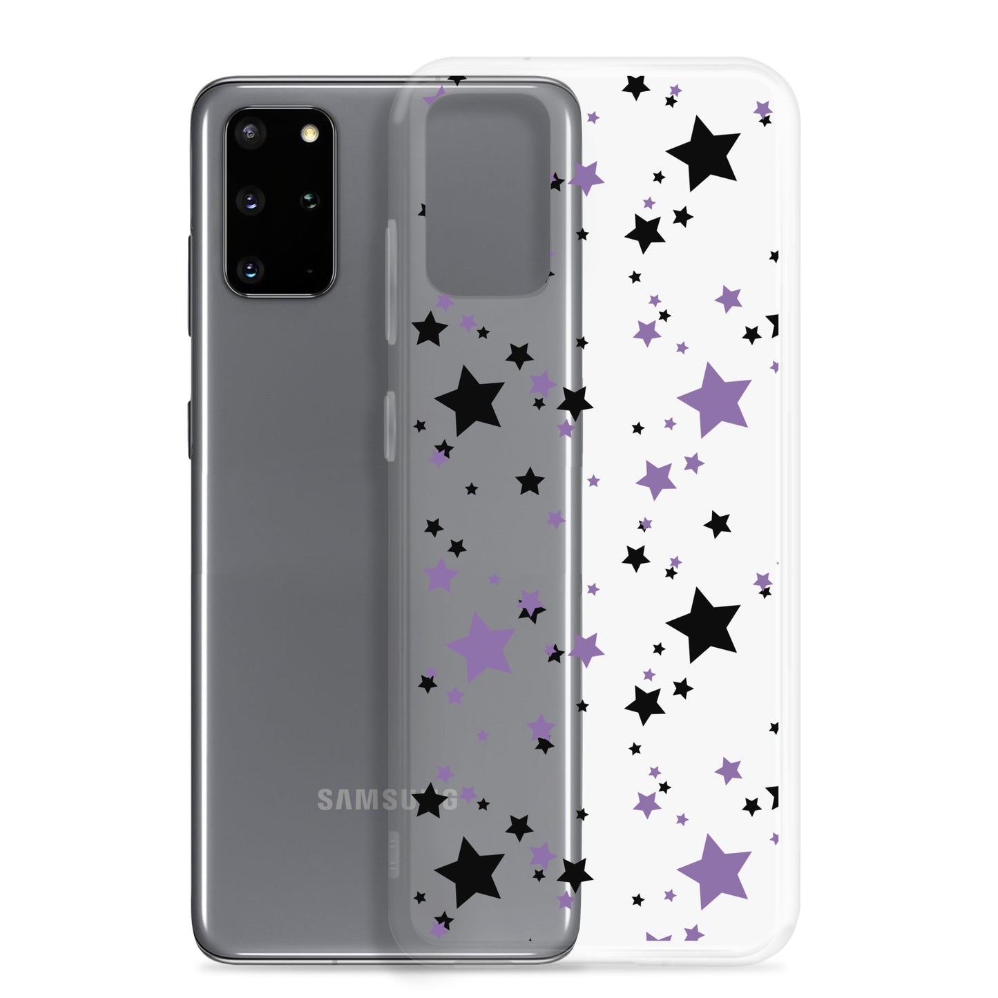 Black and Purple Stars Clear Case for Samsung®