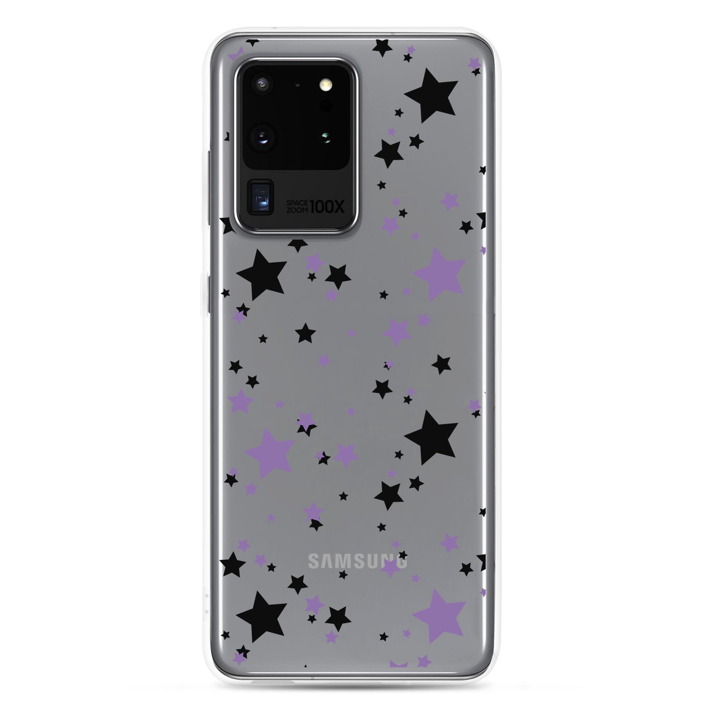 Black and Purple Stars Clear Case for Samsung®