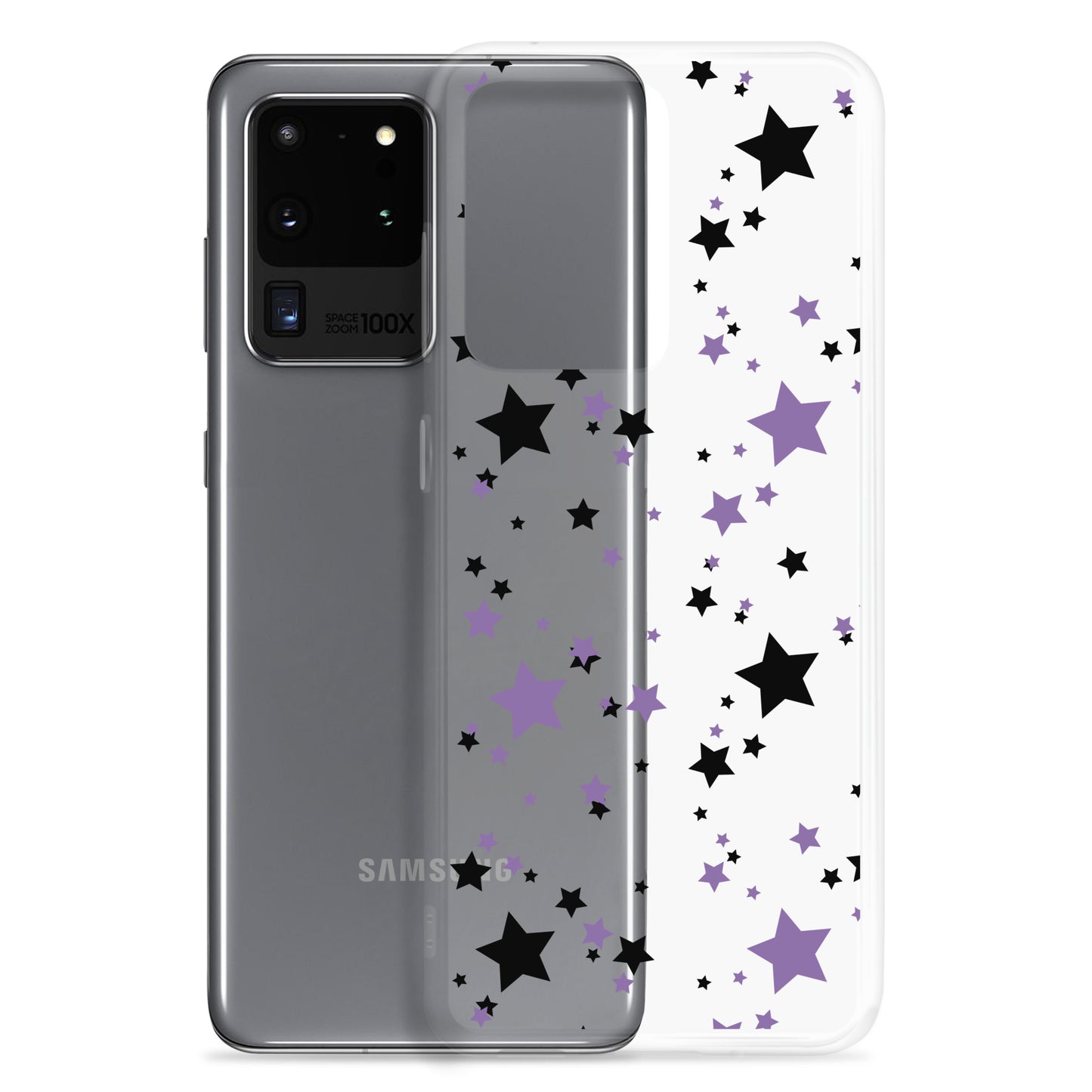 Black and Purple Stars Clear Case for Samsung®