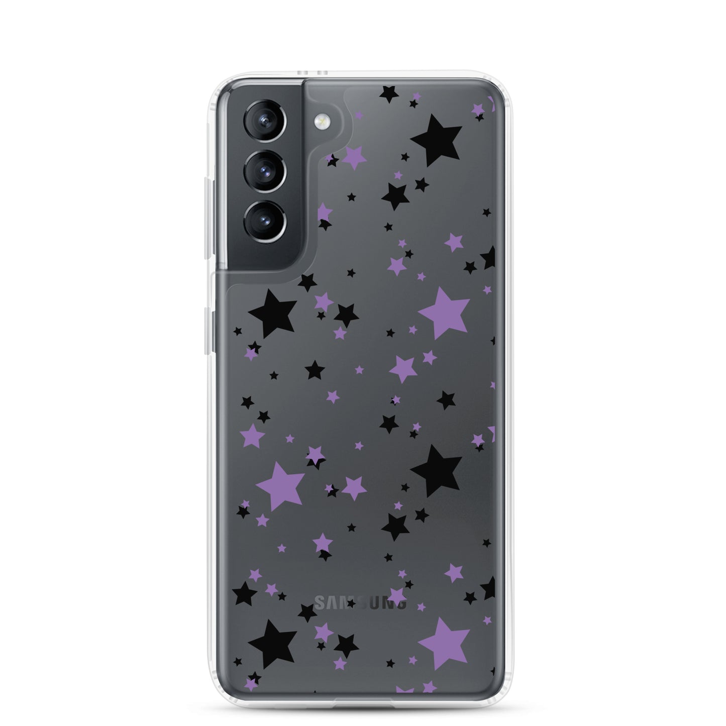 Black and Purple Stars Clear Case for Samsung®