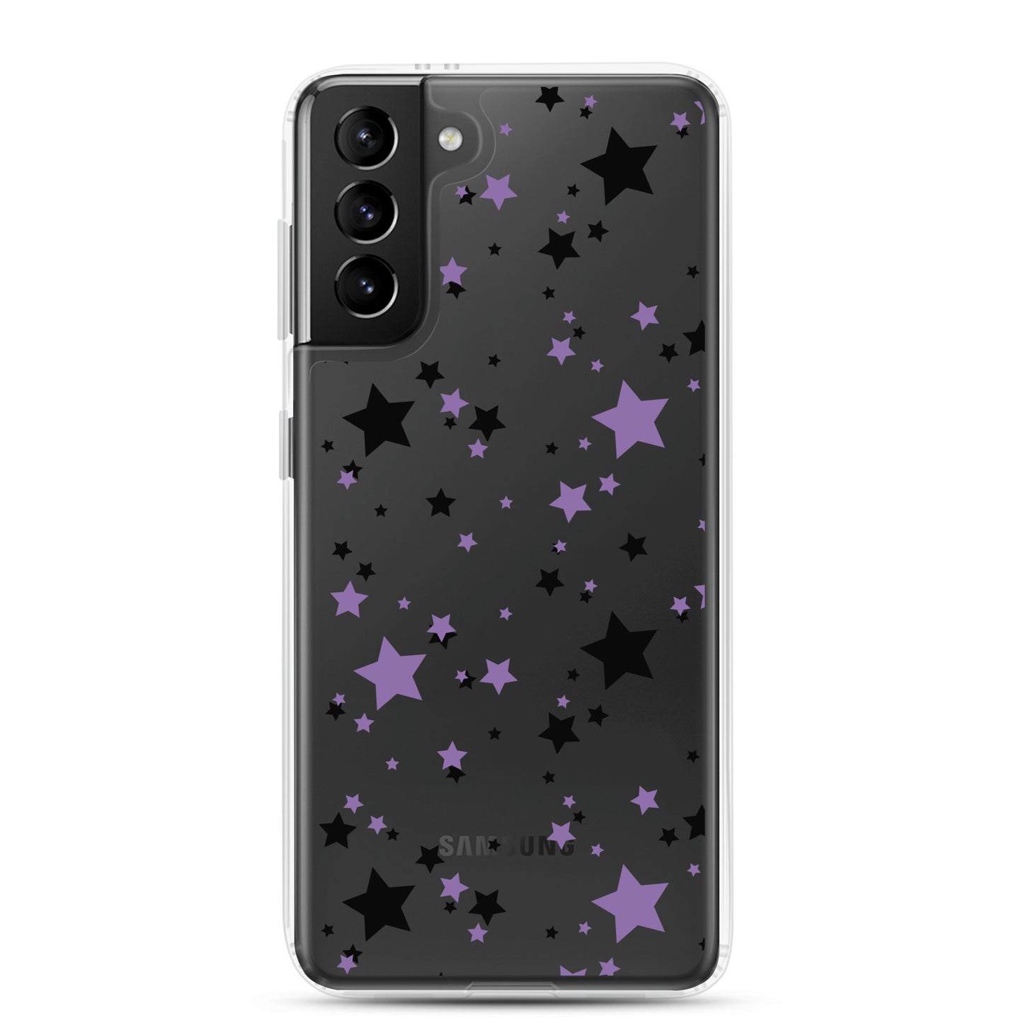 Black and Purple Stars Clear Case for Samsung®