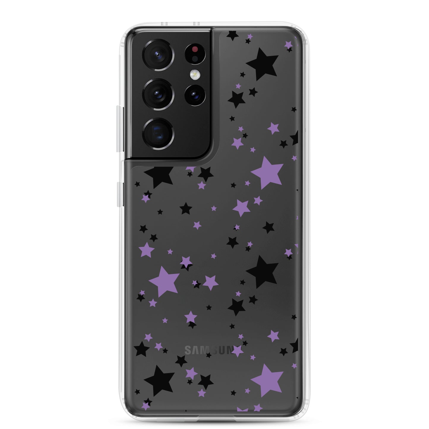 Black and Purple Stars Clear Case for Samsung®