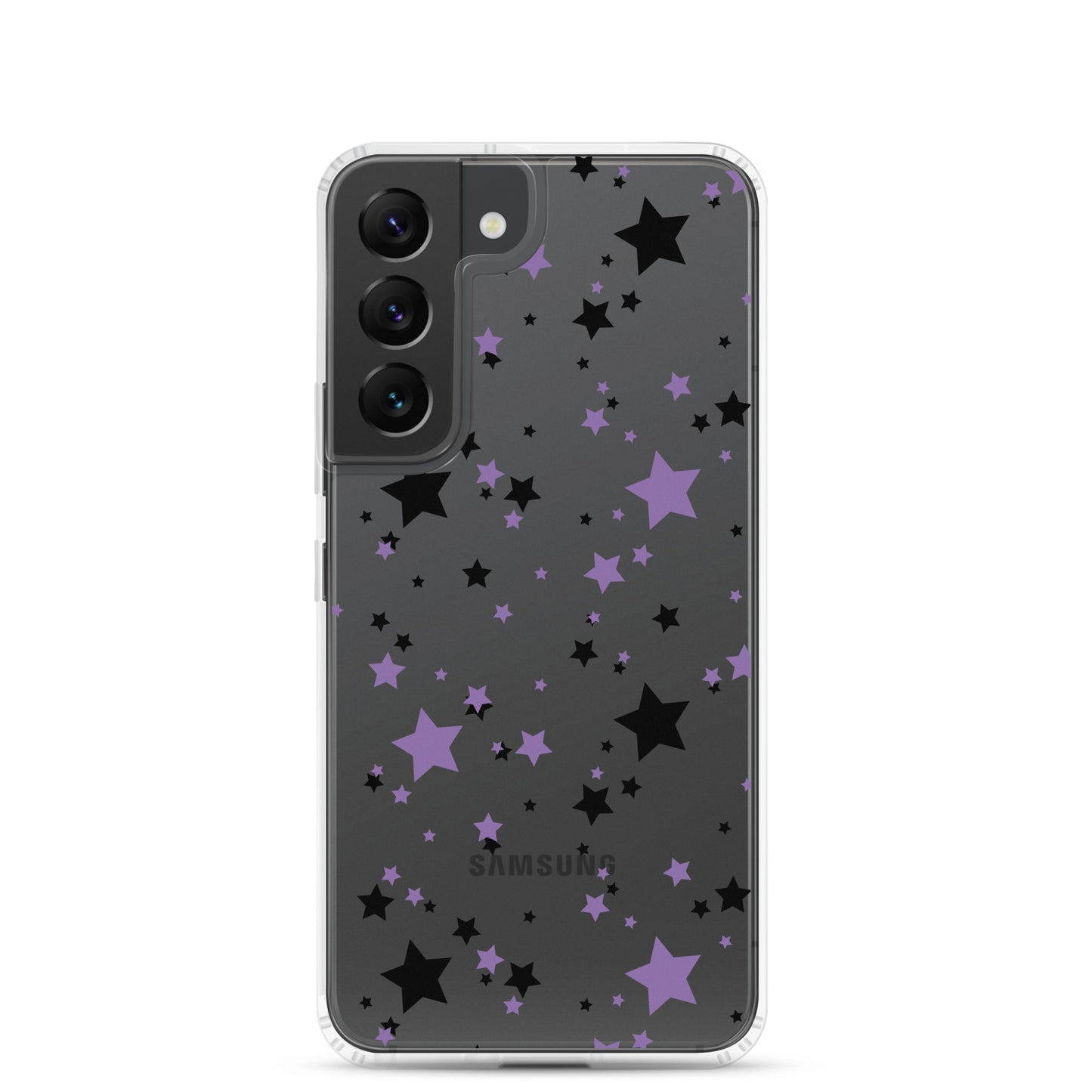 Black and Purple Stars Clear Case for Samsung®