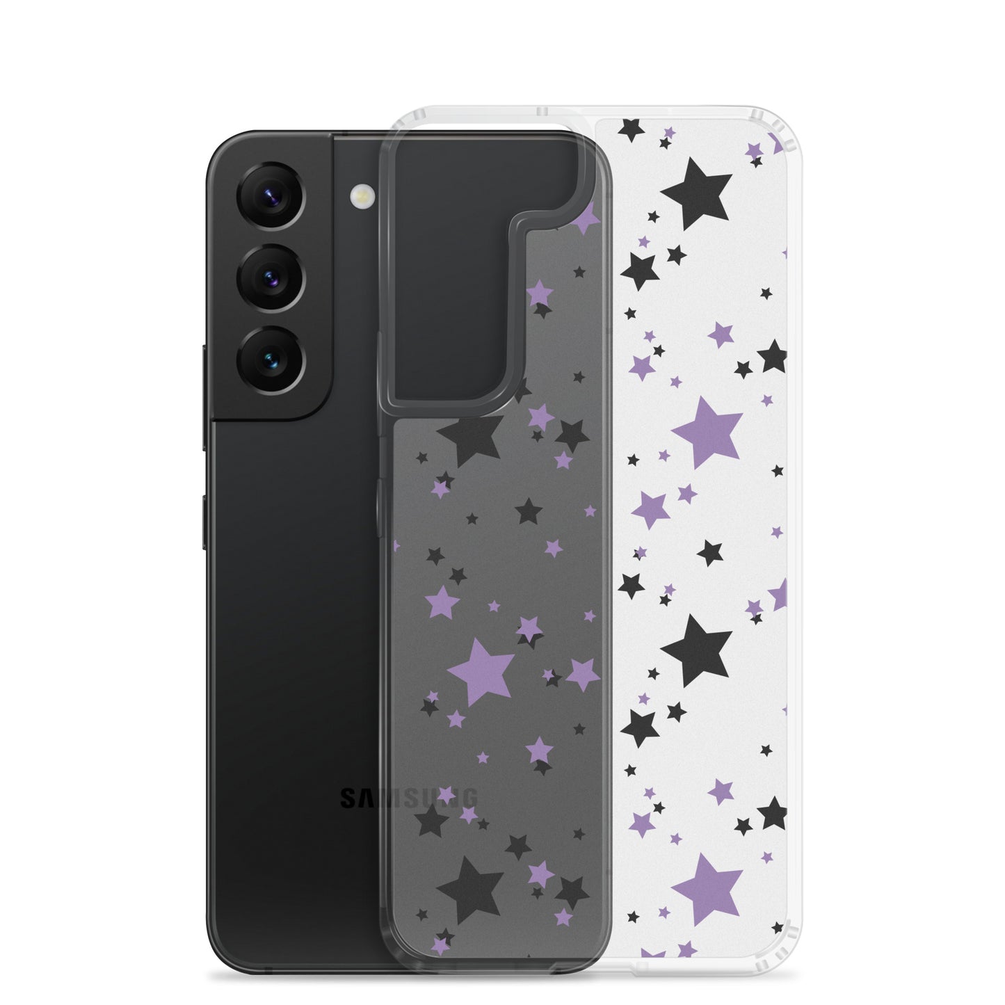 Black and Purple Stars Clear Case for Samsung®