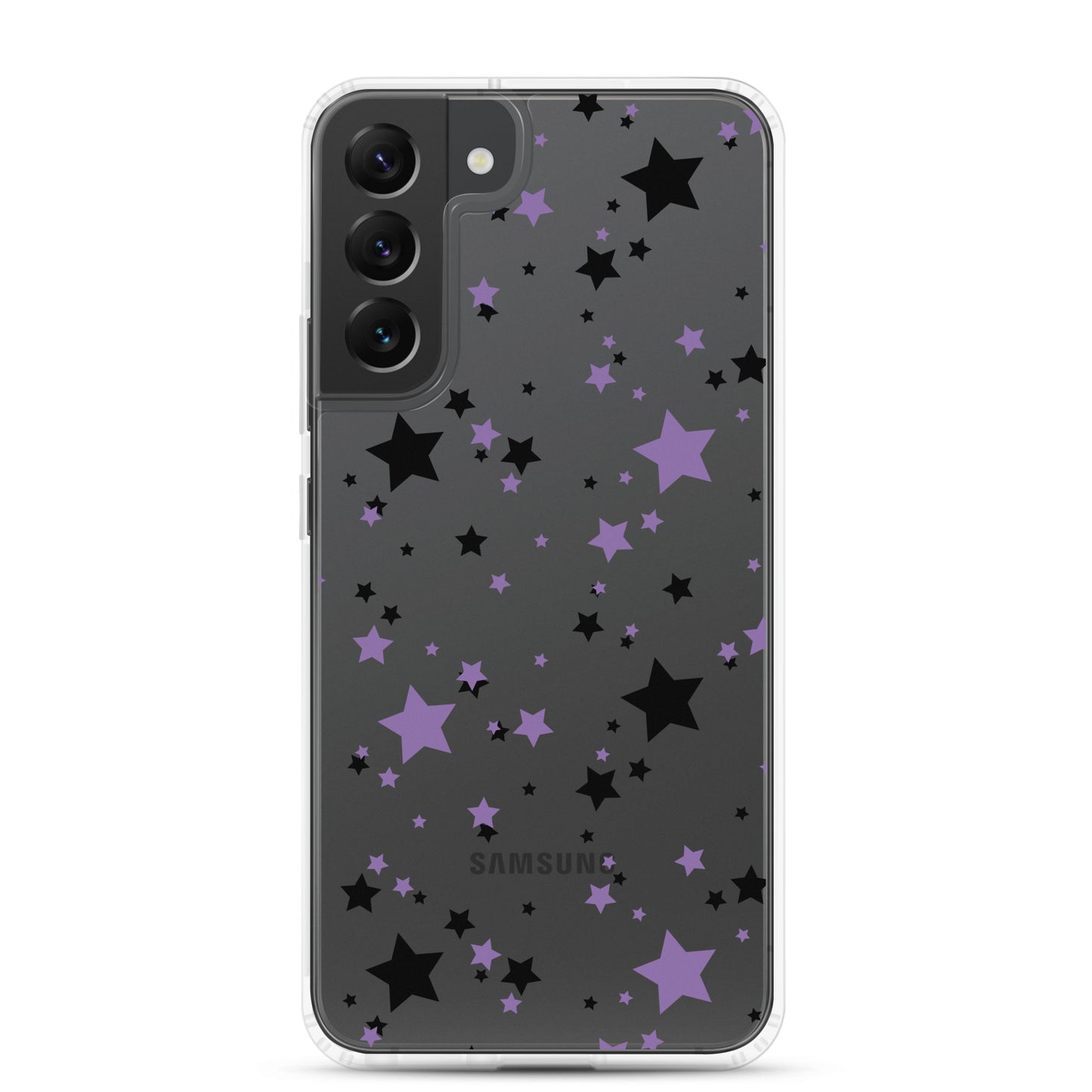 Black and Purple Stars Clear Case for Samsung®