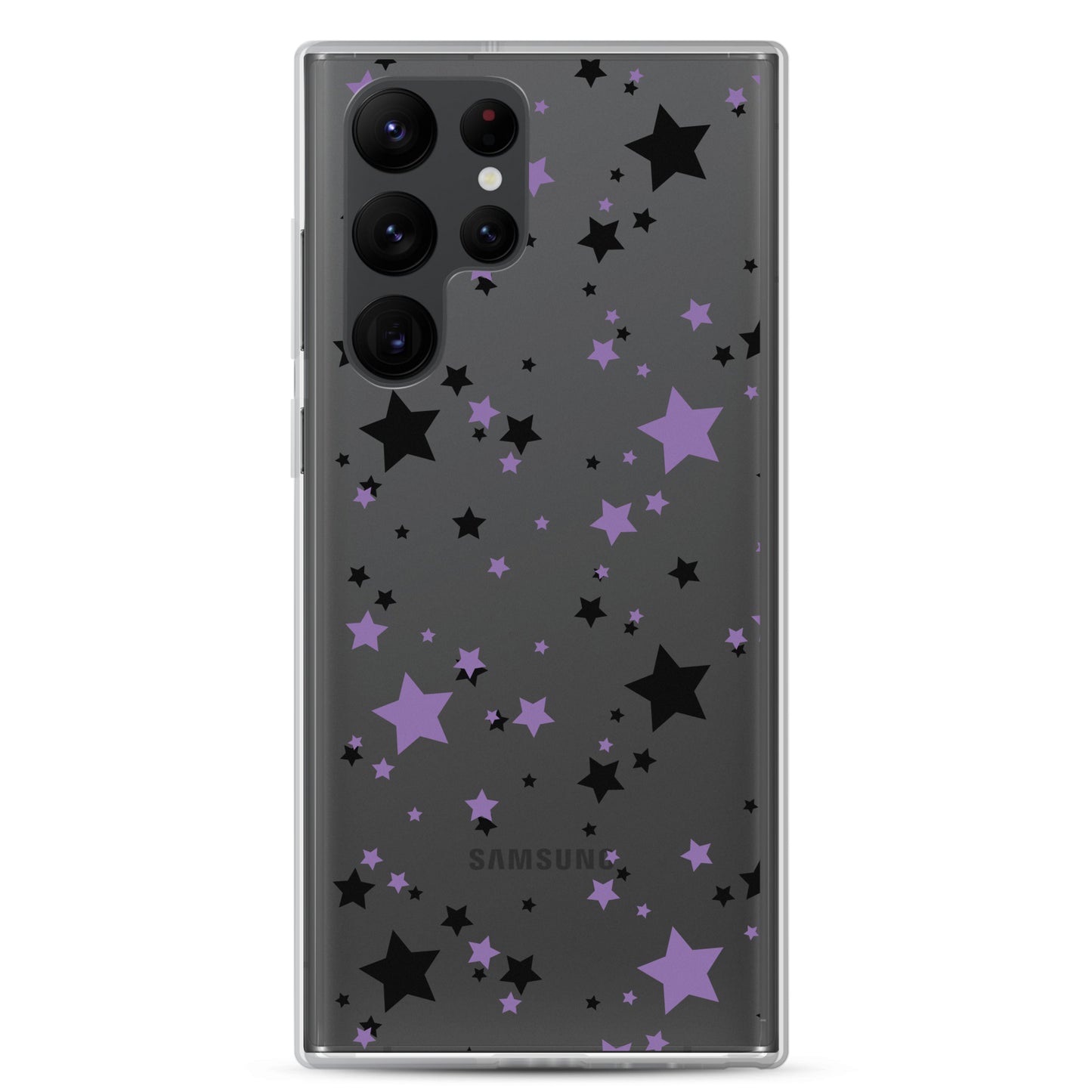 Black and Purple Stars Clear Case for Samsung®