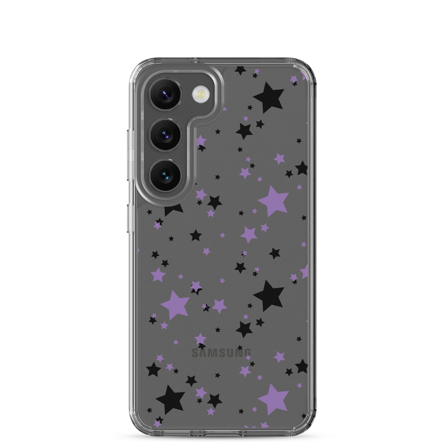 Black and Purple Stars Clear Case for Samsung®