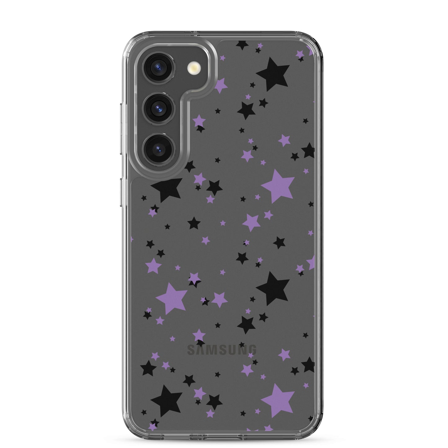 Black and Purple Stars Clear Case for Samsung®