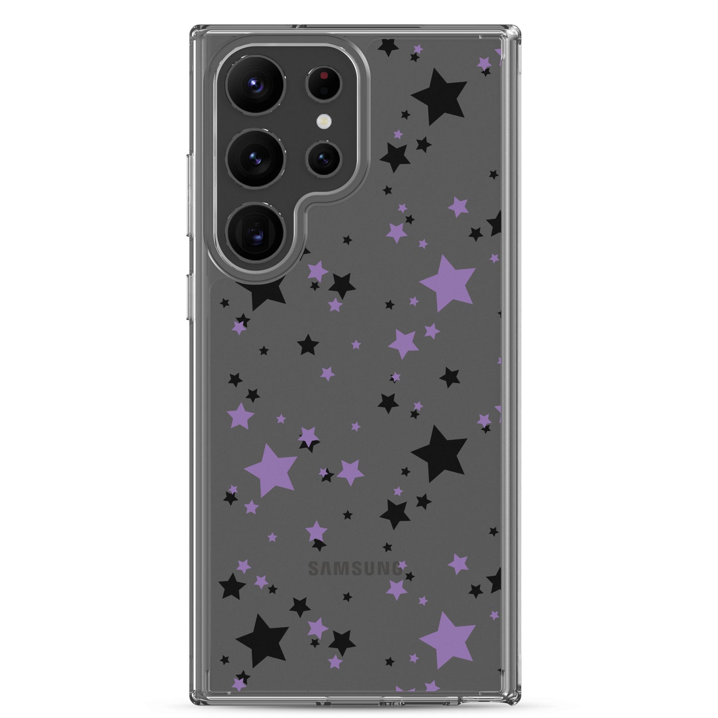 Black and Purple Stars Clear Case for Samsung®