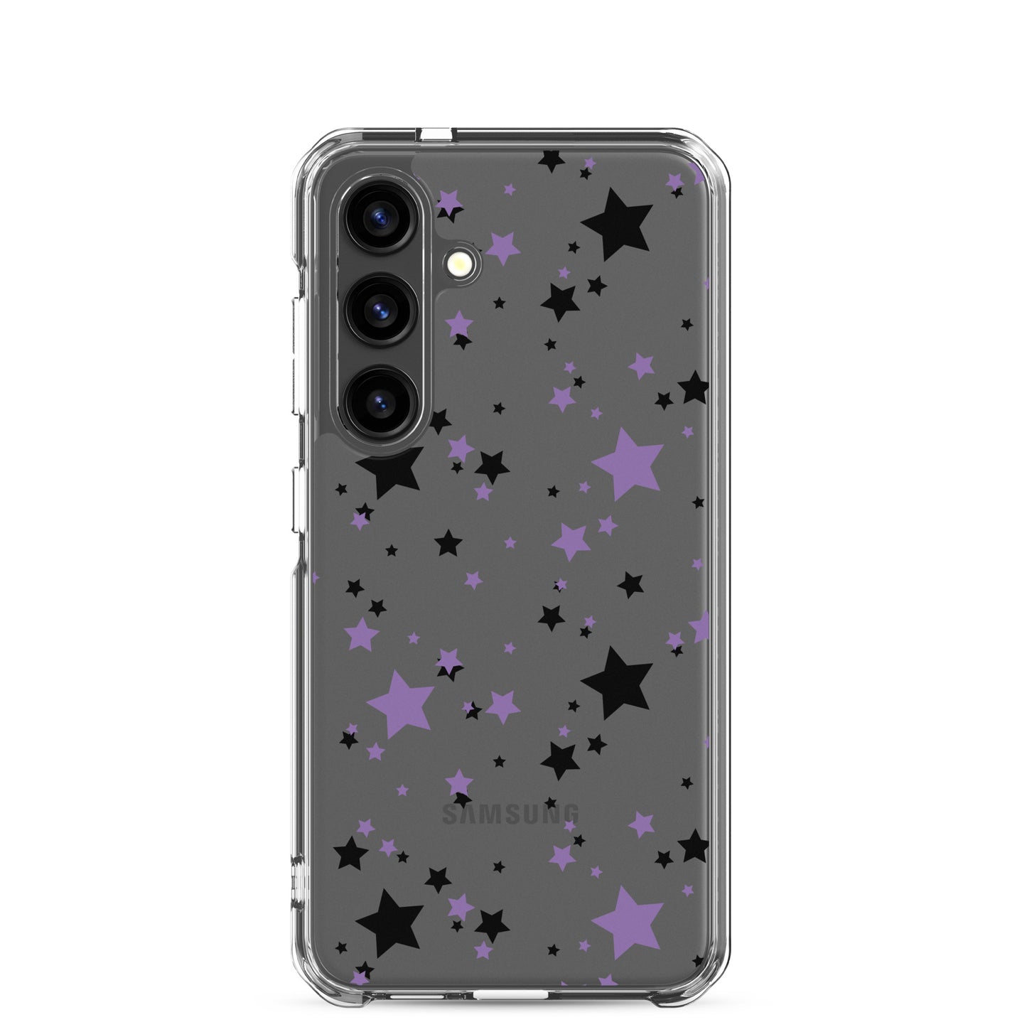 Black and Purple Stars Clear Case for Samsung®