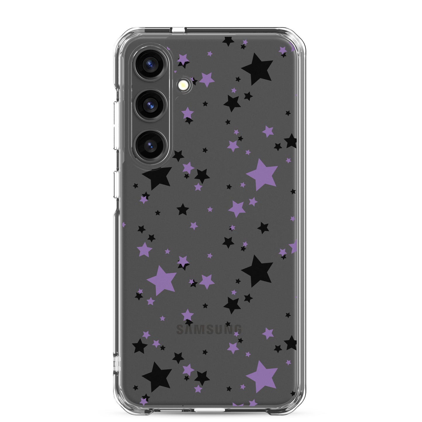 Black and Purple Stars Clear Case for Samsung®