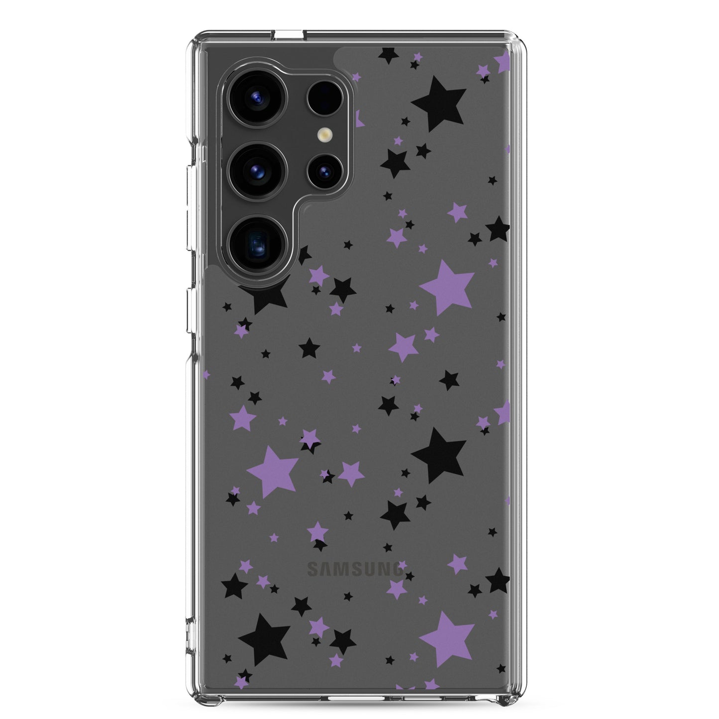 Black and Purple Stars Clear Case for Samsung®