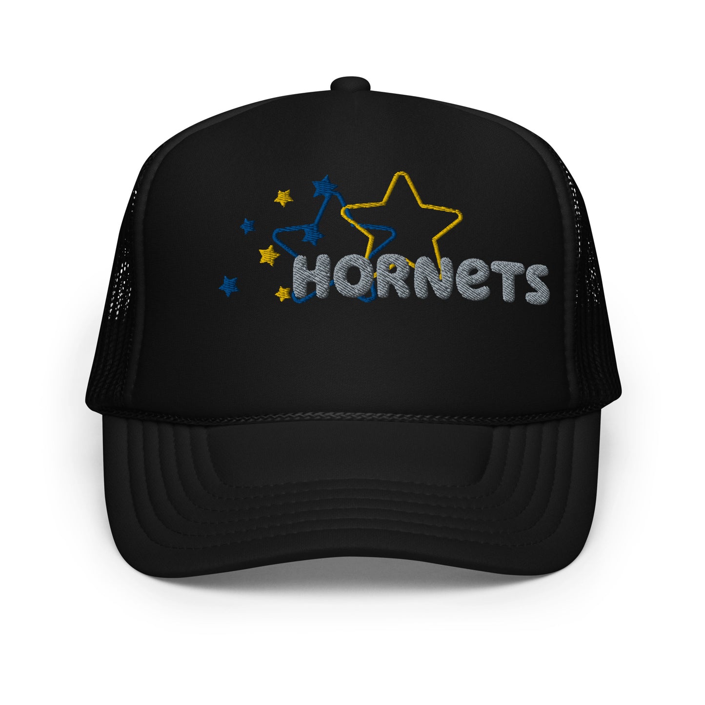 Royal blue and Gold Hornets Trucker Hat