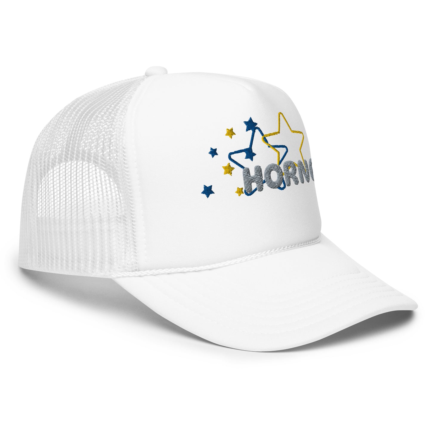 Royal blue and Gold Hornets Trucker Hat