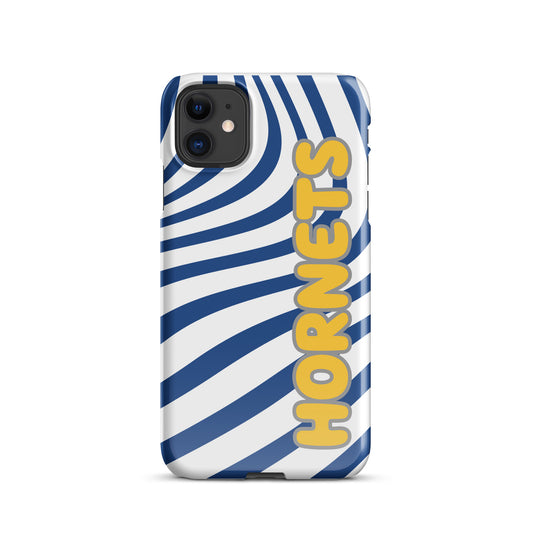 Blue and Gold Swirl Hornets snap iPhone case