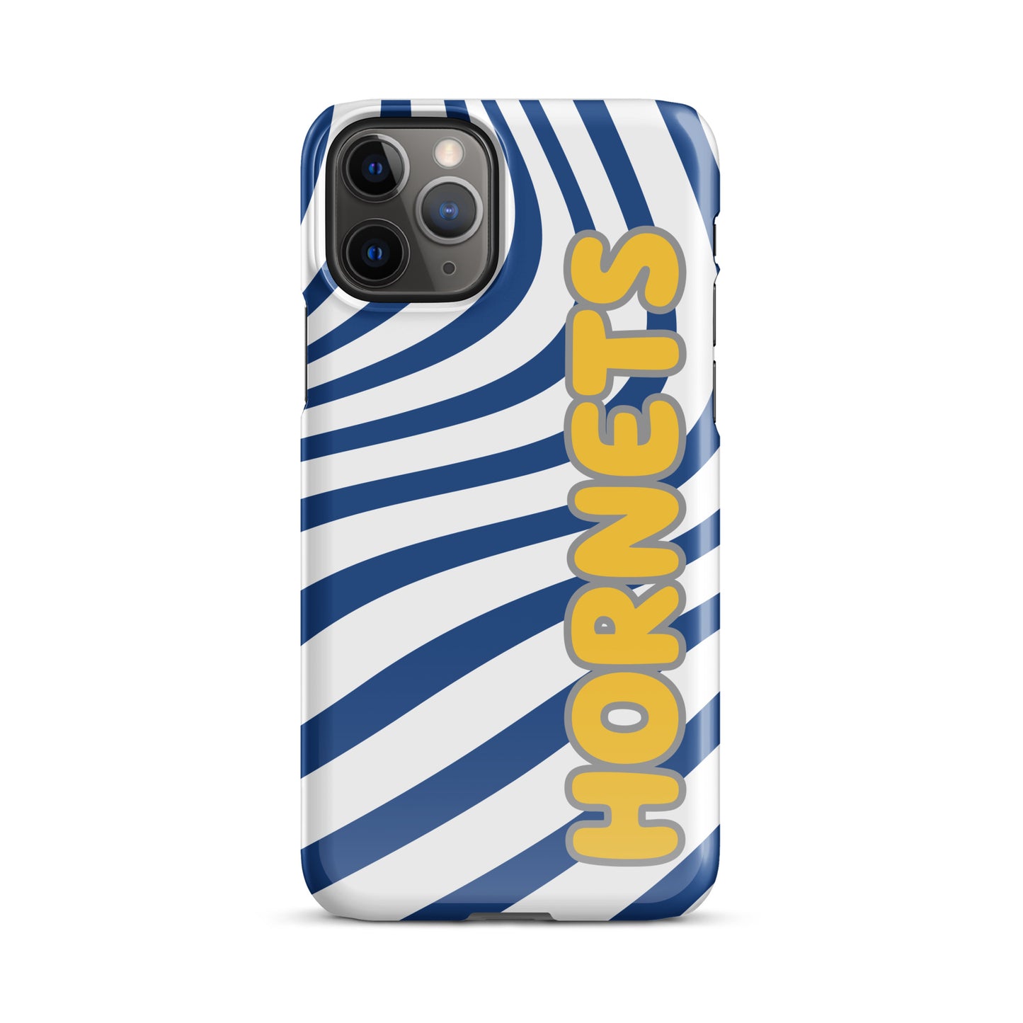 Blue and Gold Swirl Hornets snap iPhone case