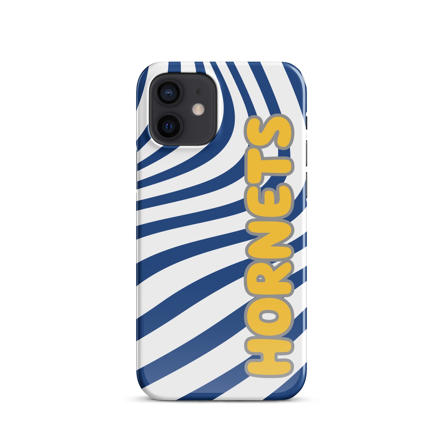 Blue and Gold Swirl Hornets snap iPhone case