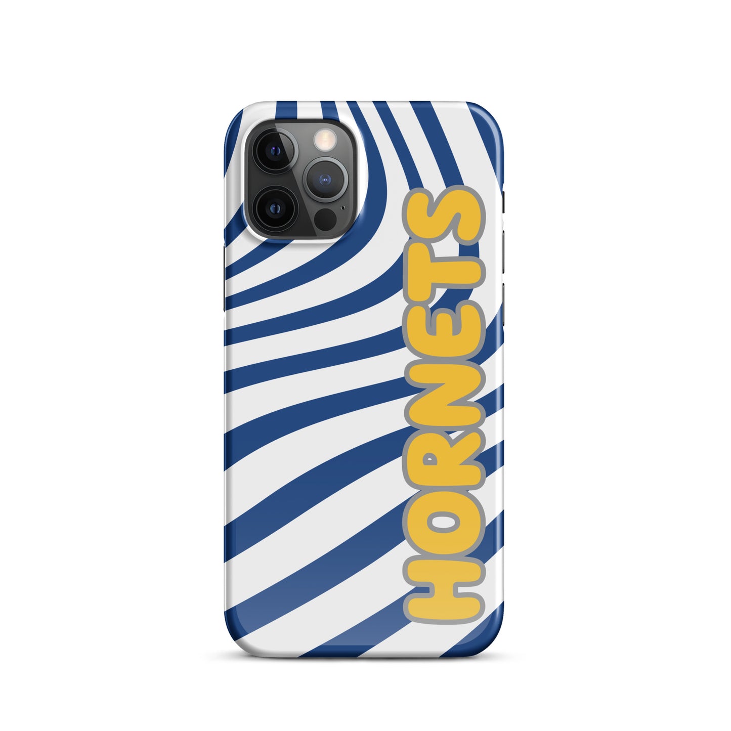Blue and Gold Swirl Hornets snap iPhone case