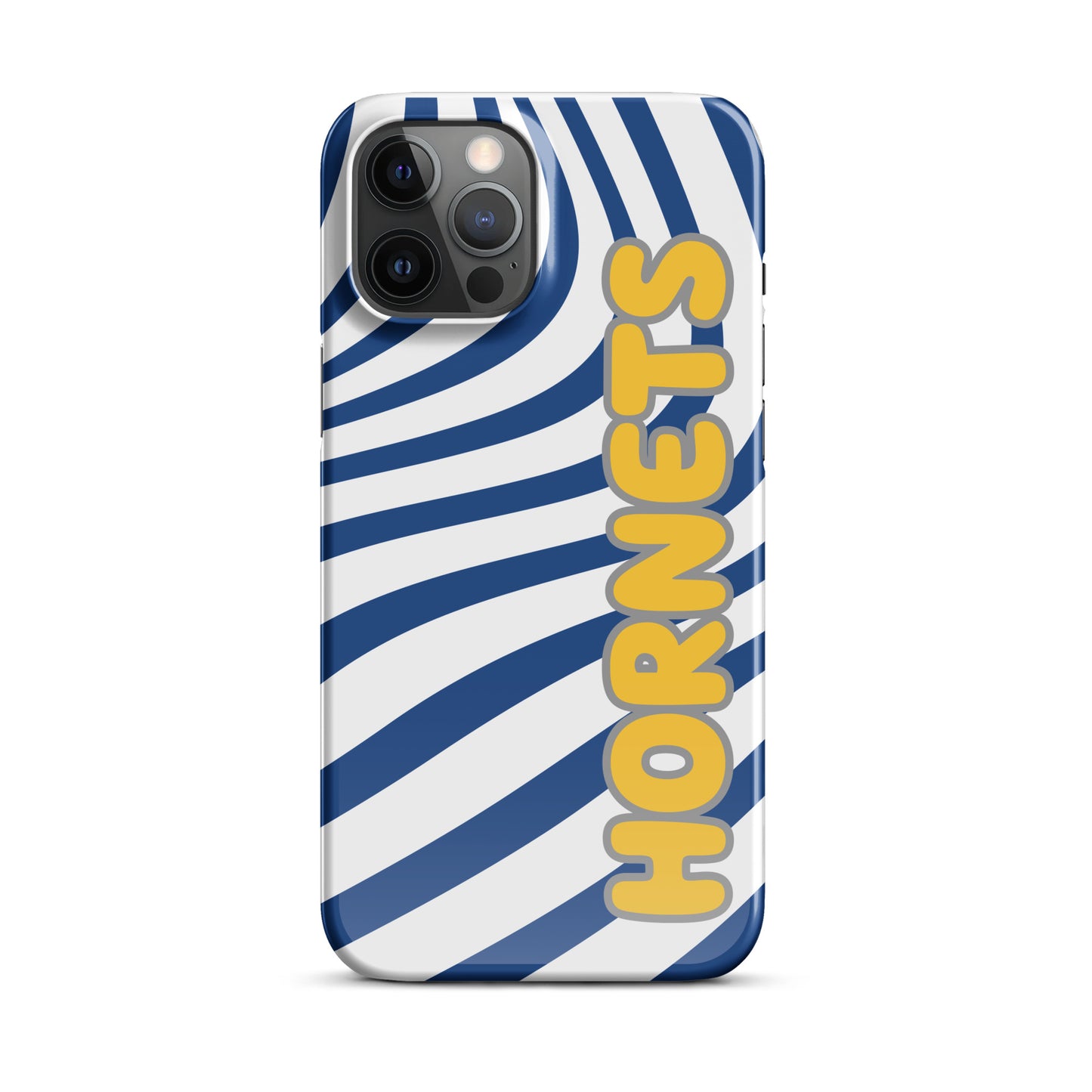 Blue and Gold Swirl Hornets snap iPhone case