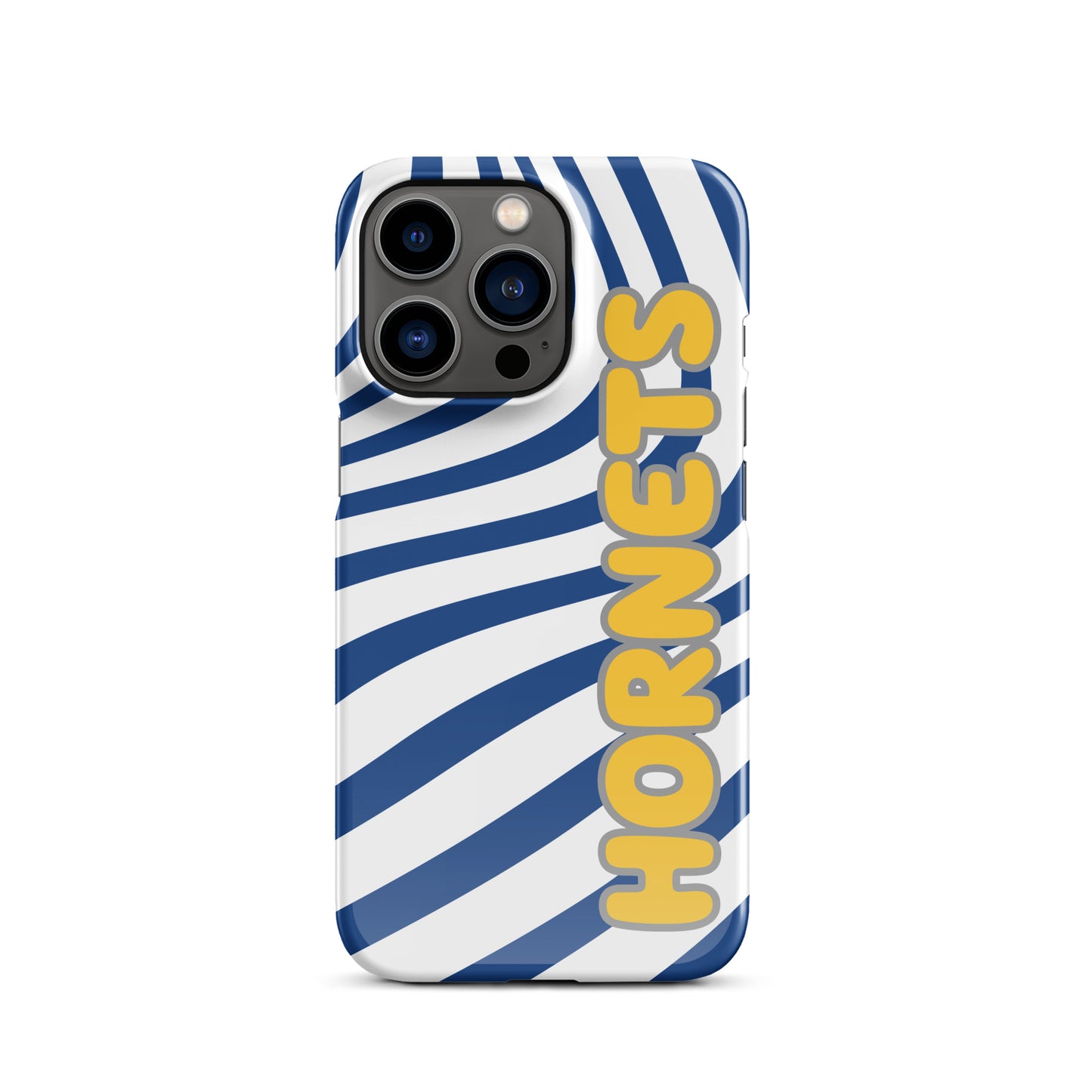 Blue and Gold Swirl Hornets snap iPhone case