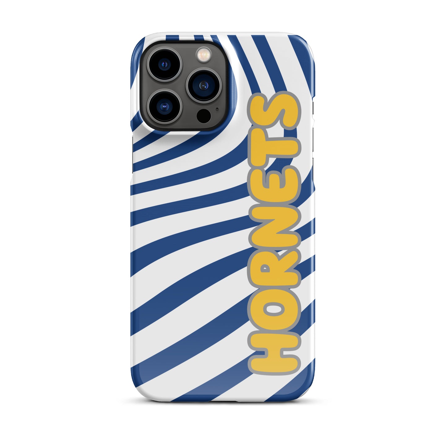 Blue and Gold Swirl Hornets snap iPhone case