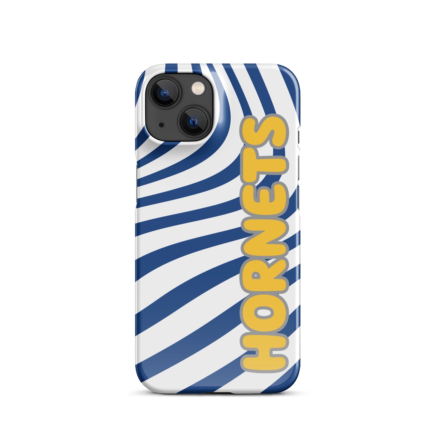 Blue and Gold Swirl Hornets snap iPhone case