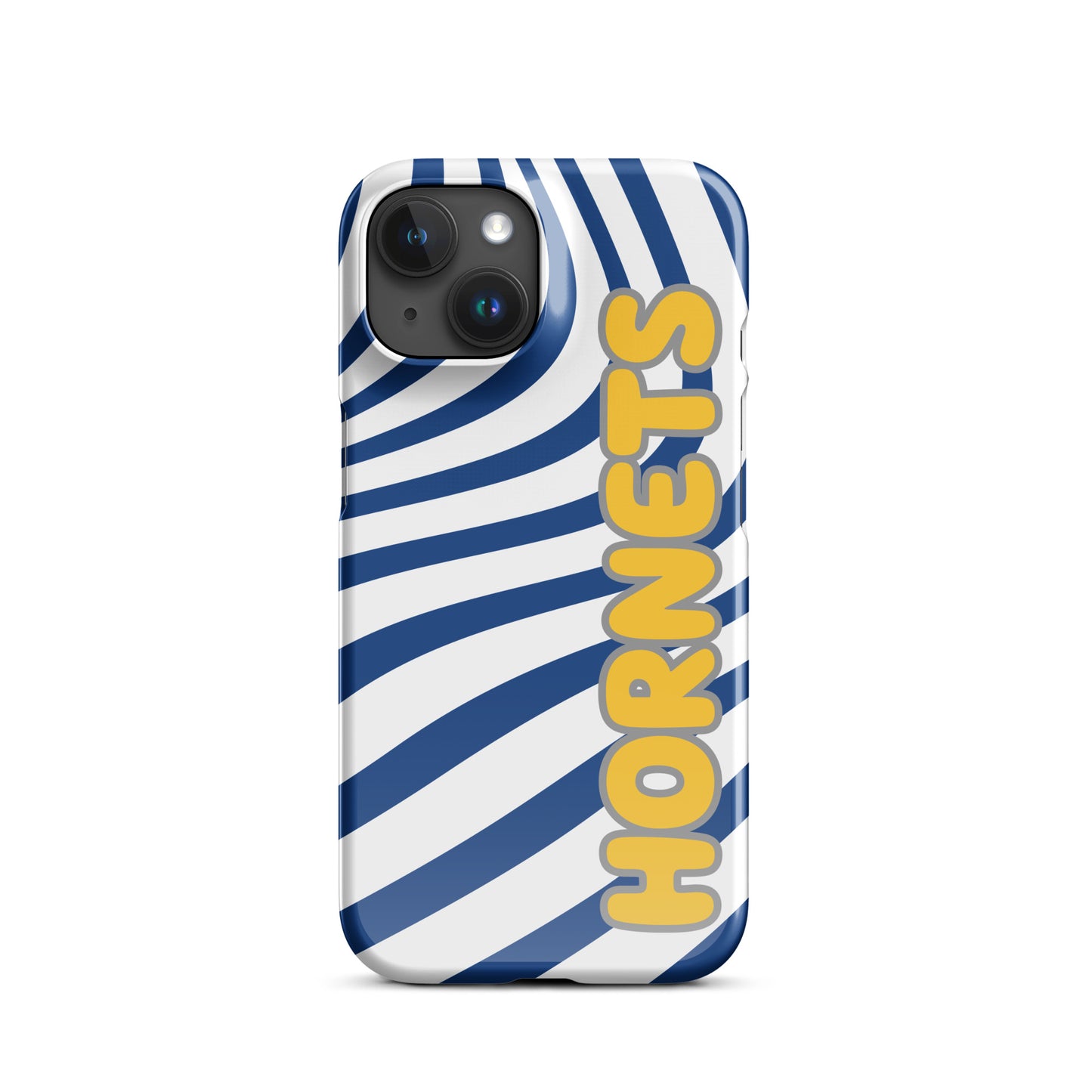 Blue and Gold Swirl Hornets snap iPhone case
