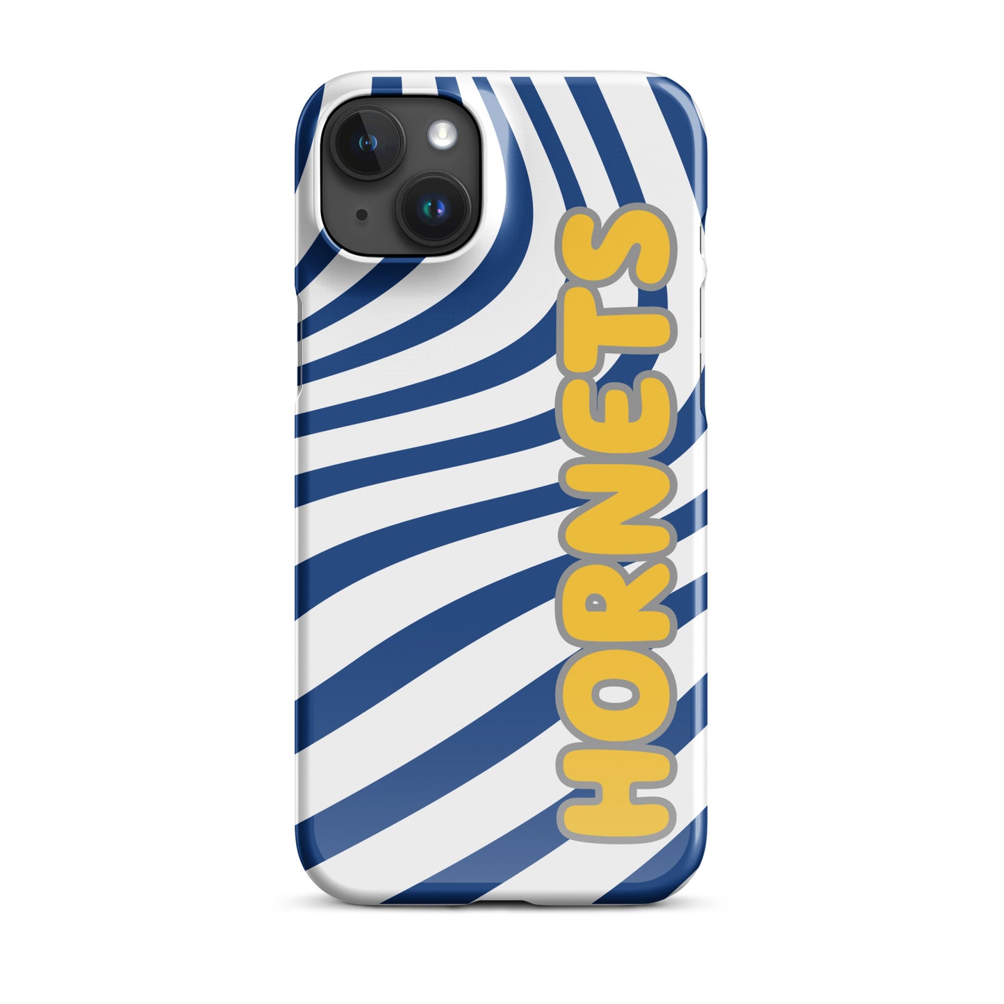 Blue and Gold Swirl Hornets snap iPhone case