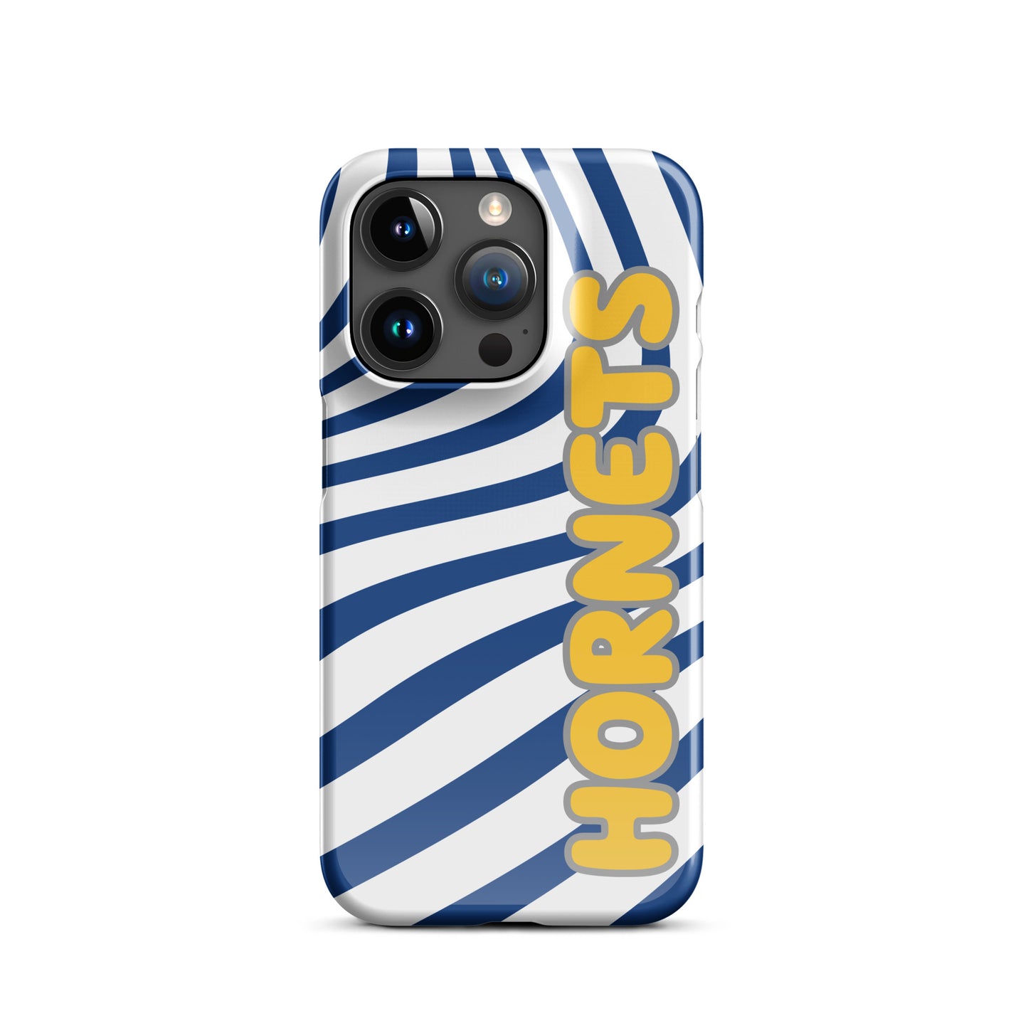 Blue and Gold Swirl Hornets snap iPhone case
