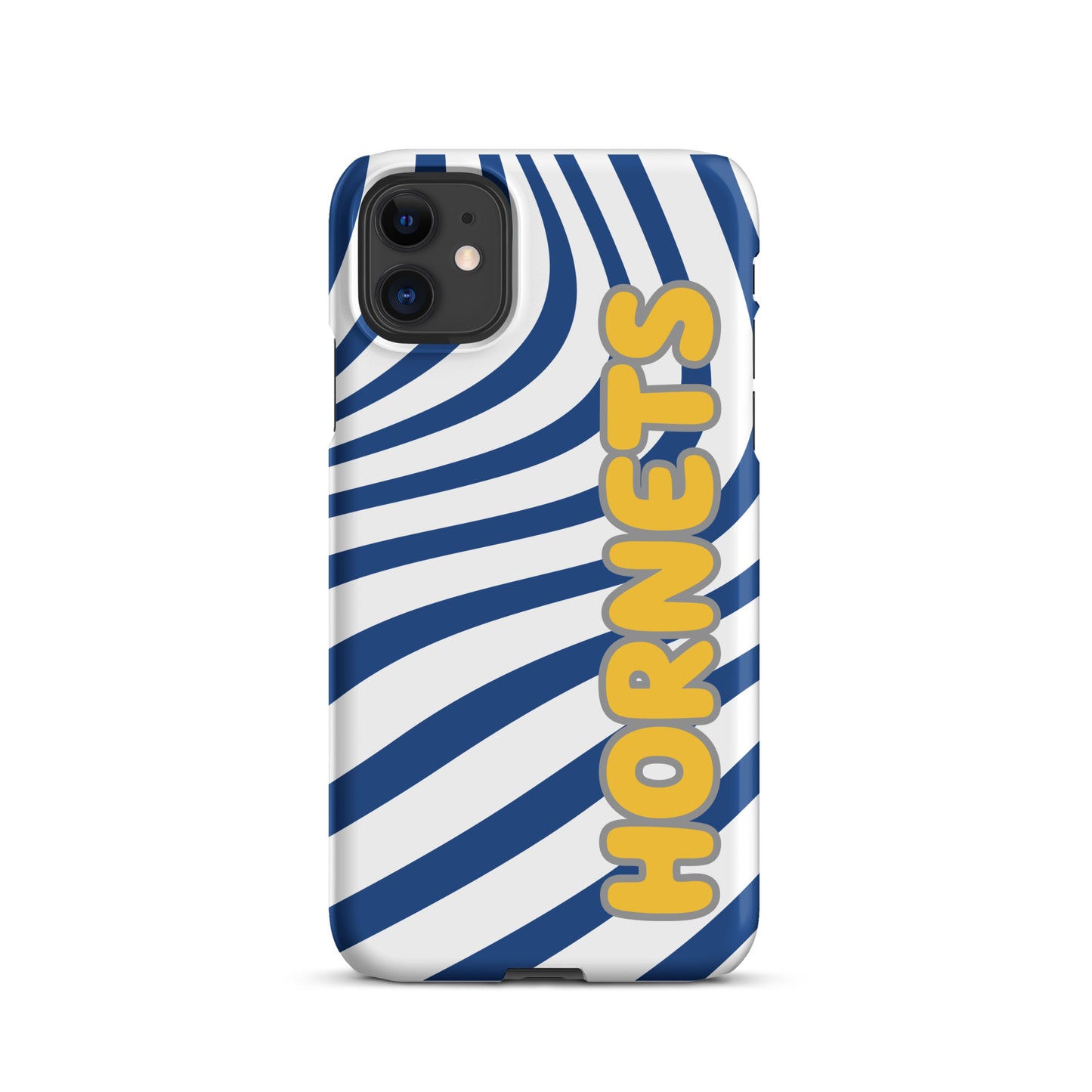 Blue and Gold Swirl Hornets snap iPhone case
